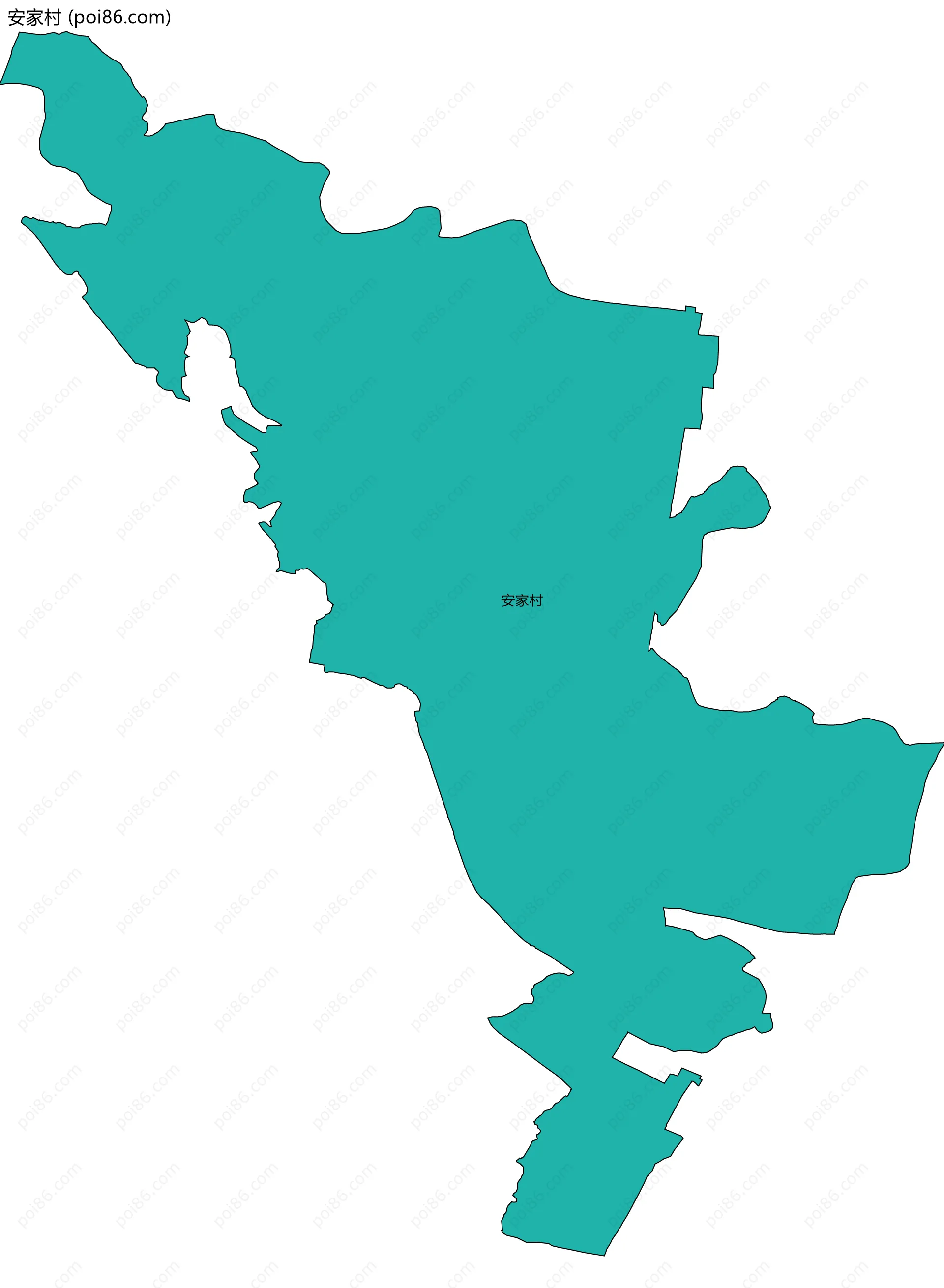 安家村边界地图