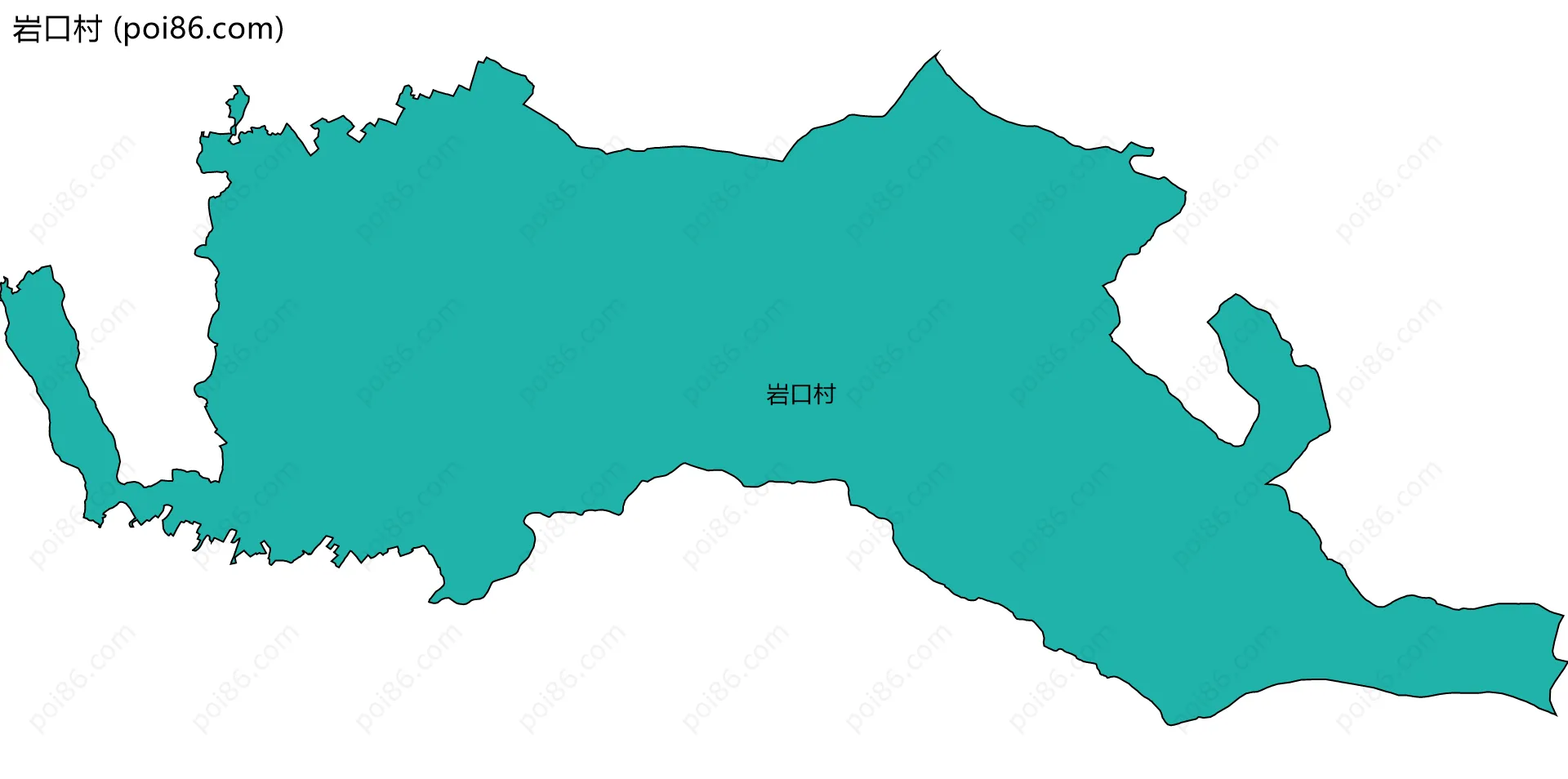 岩口村边界地图