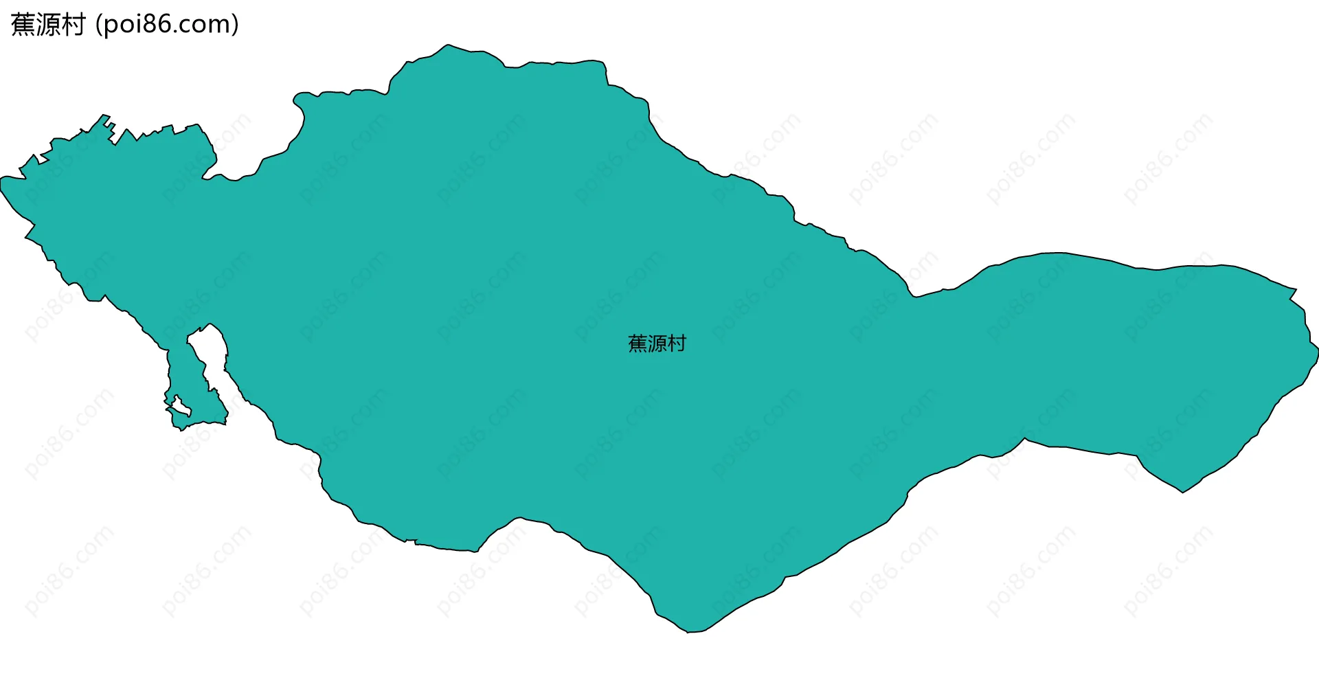 蕉源村边界地图