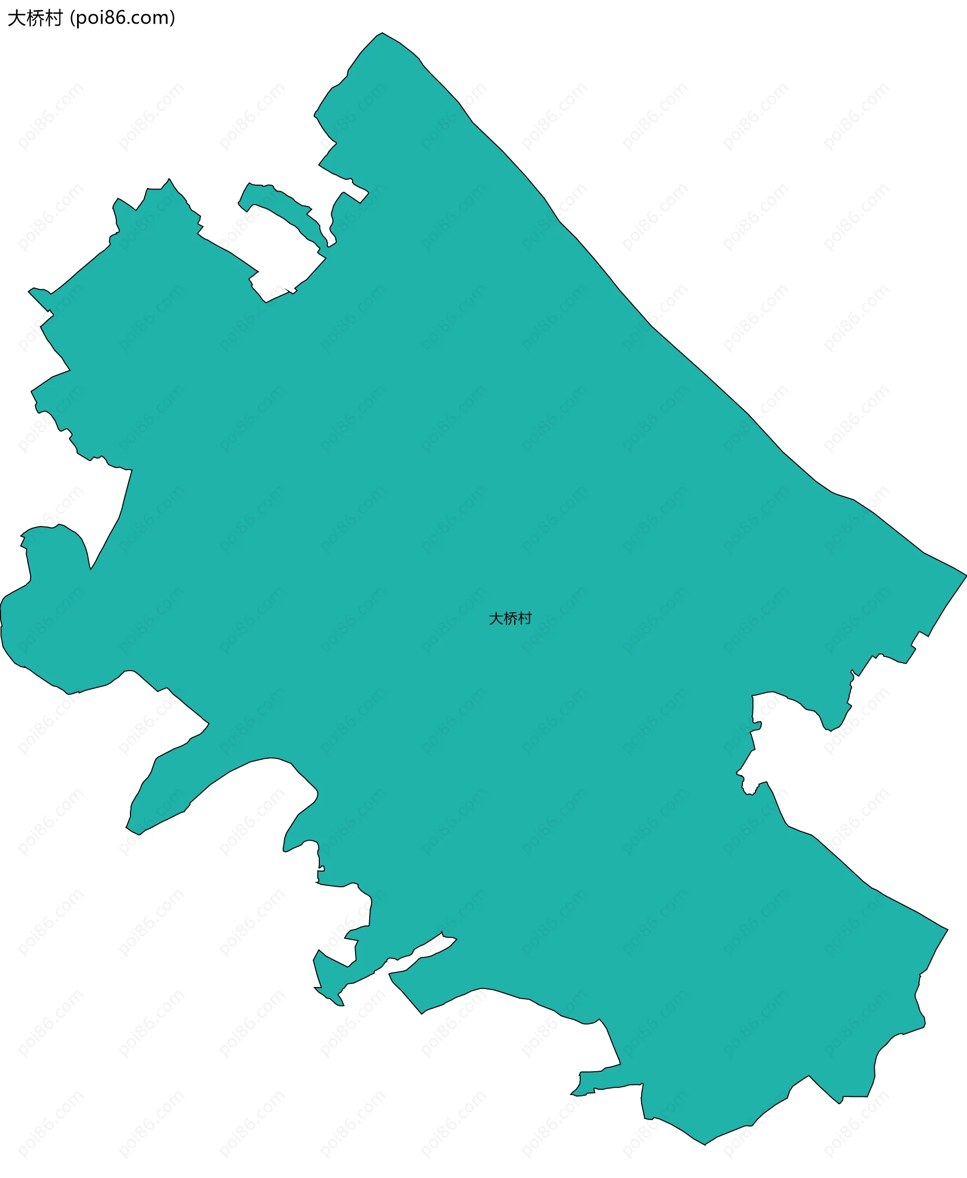 大桥村边界地图