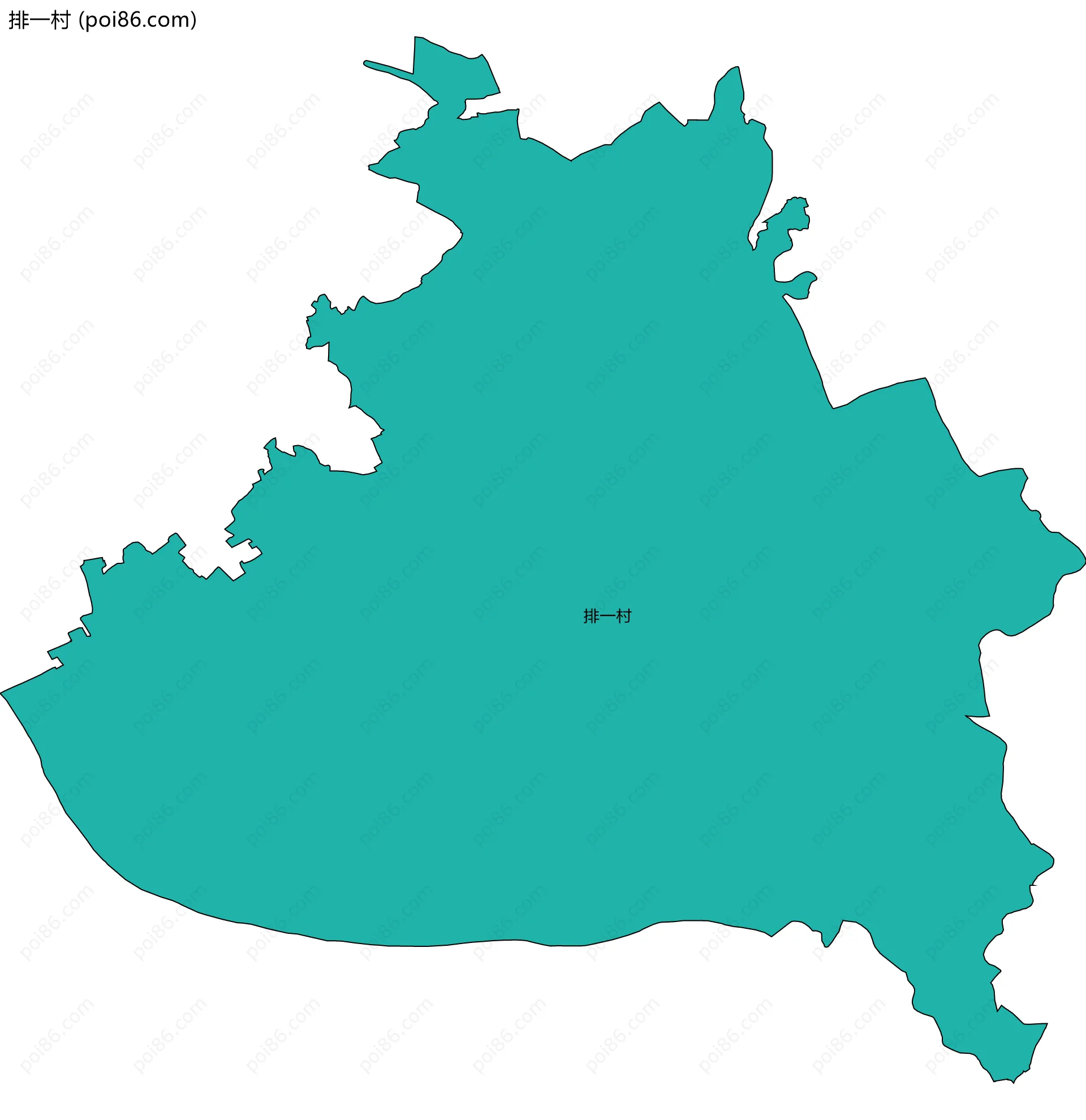 排一村边界地图