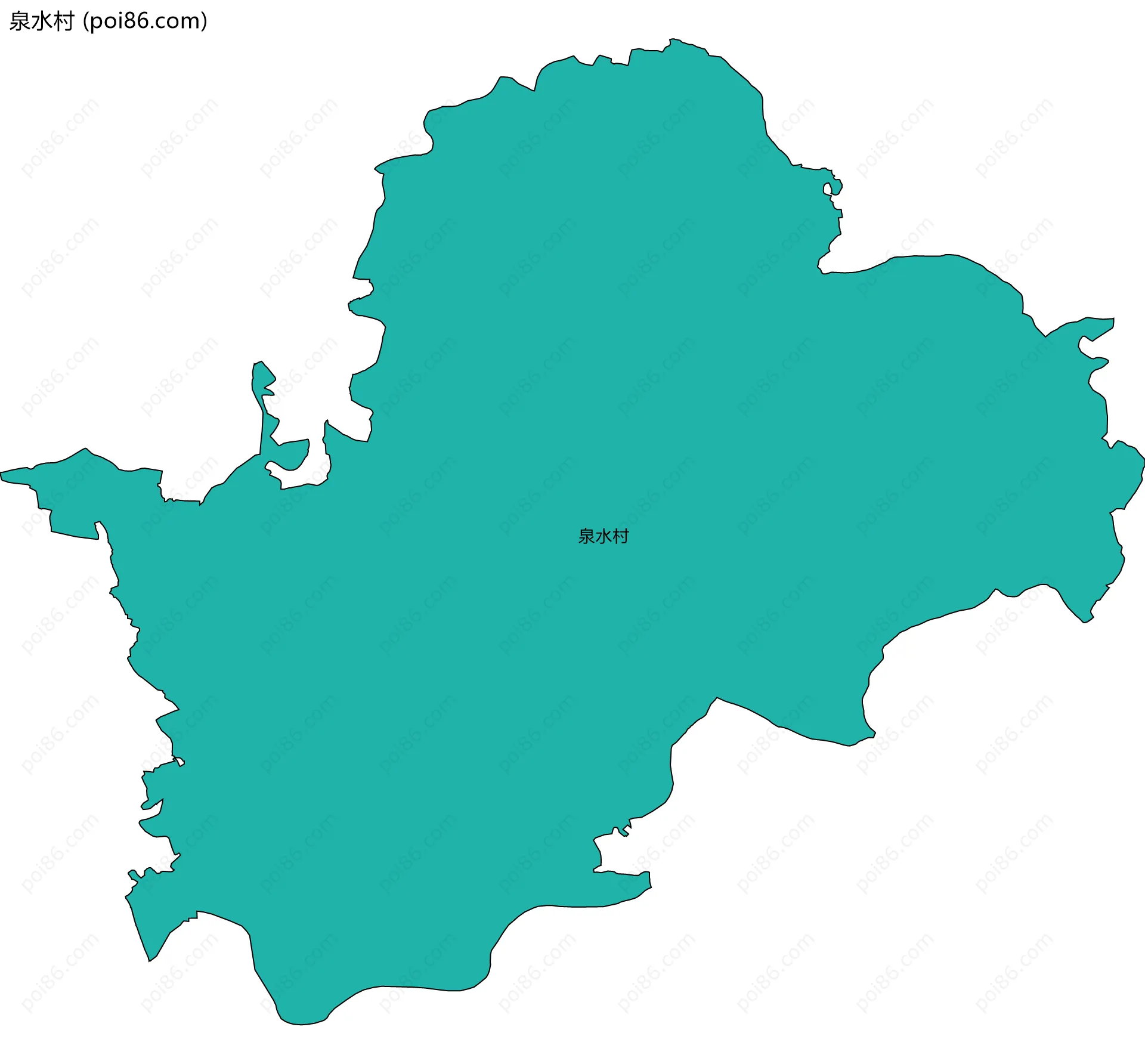 泉水村边界地图