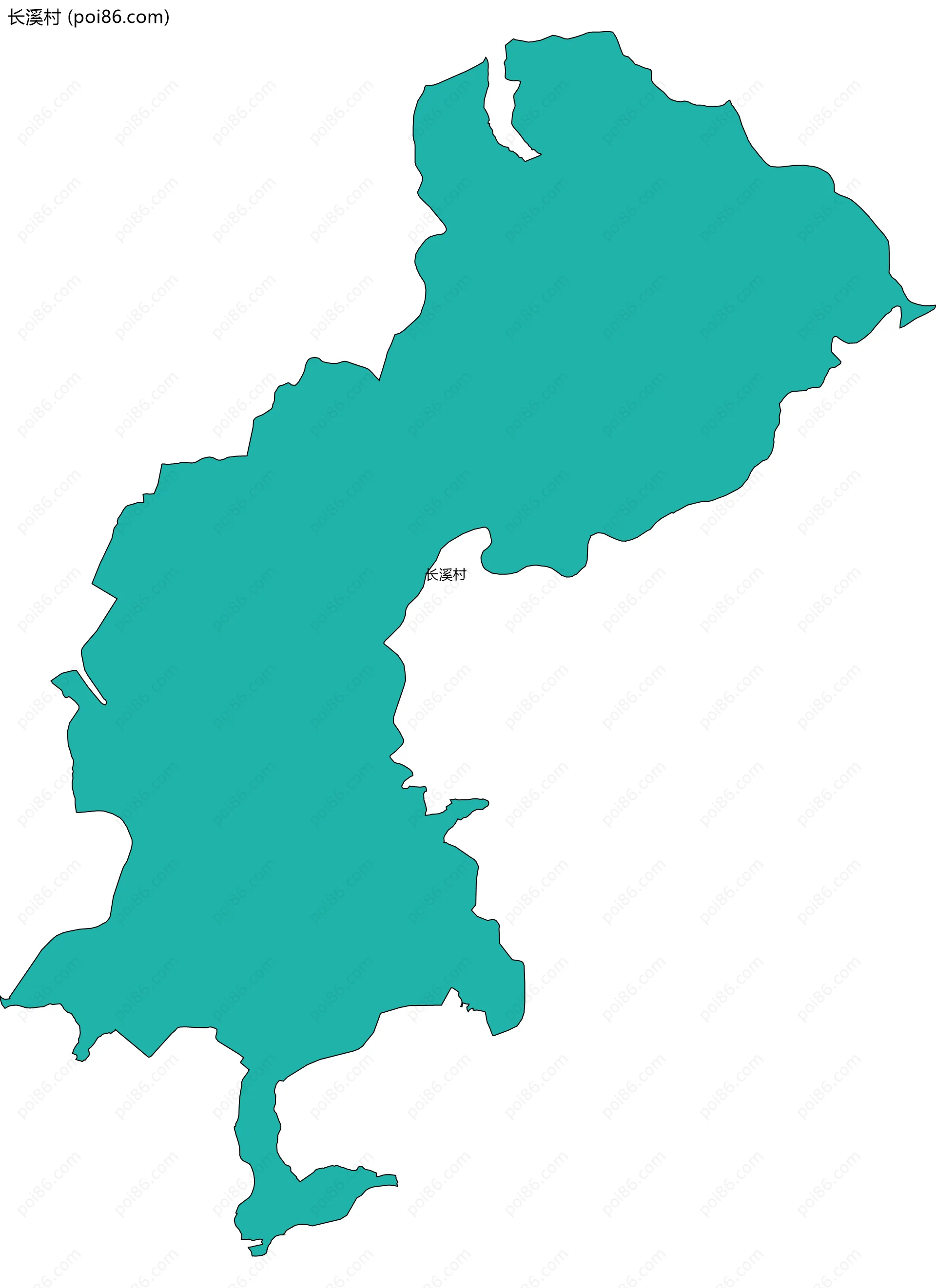 长溪村边界地图