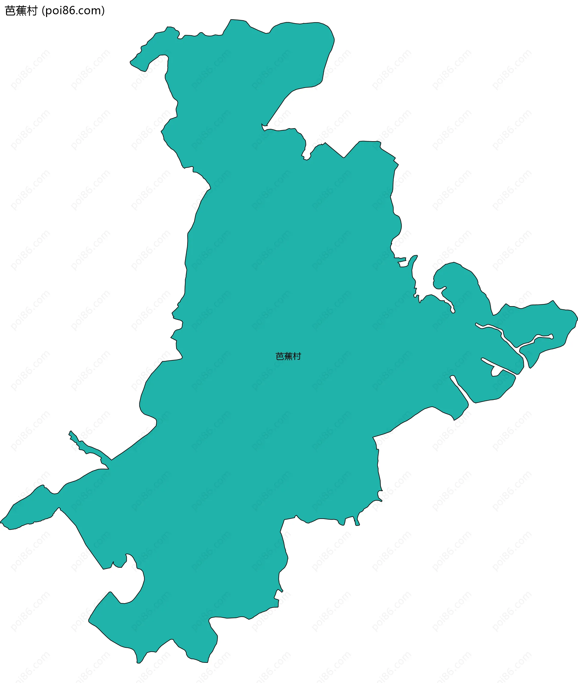 芭蕉村边界地图