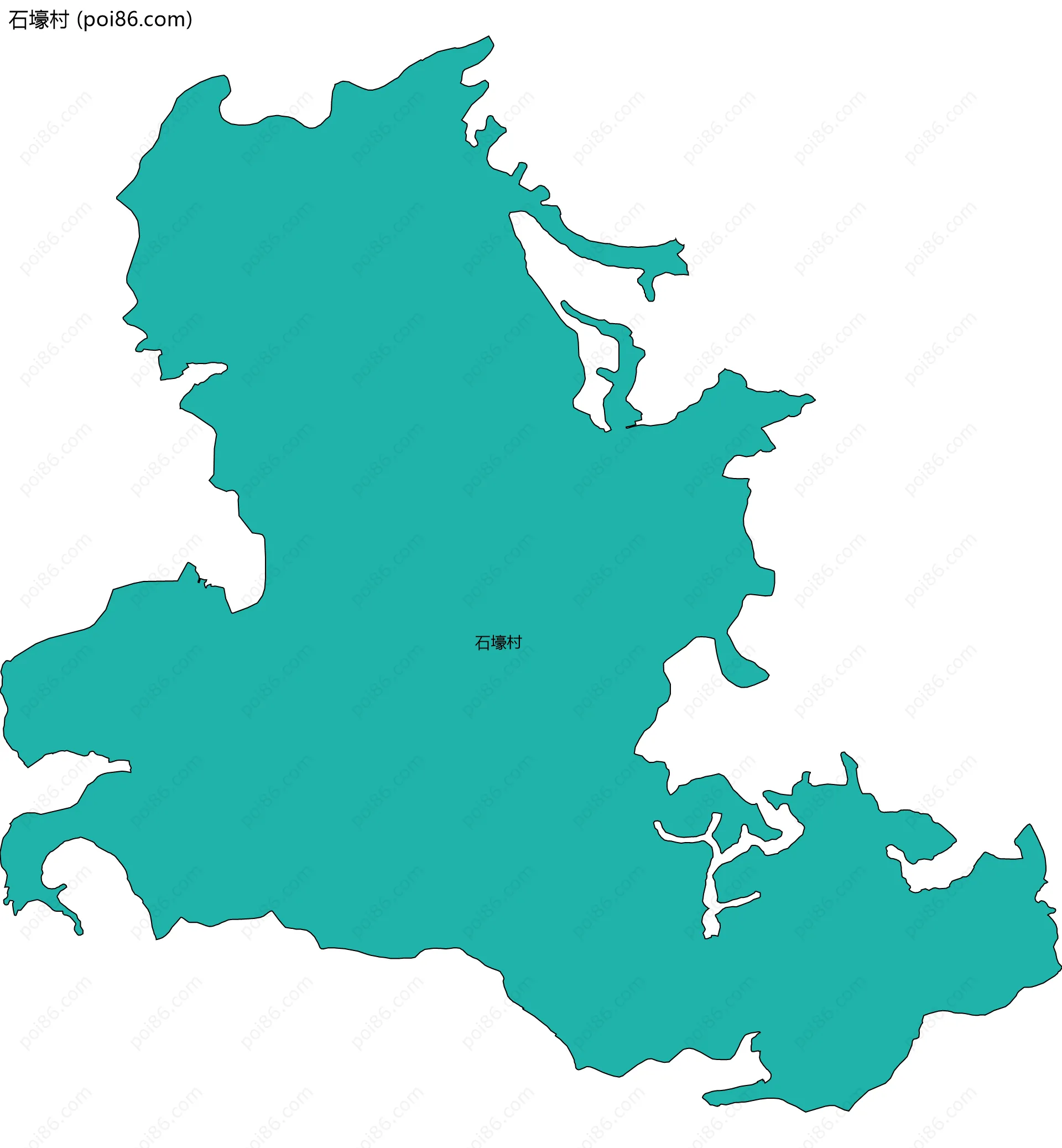 石壕村边界地图