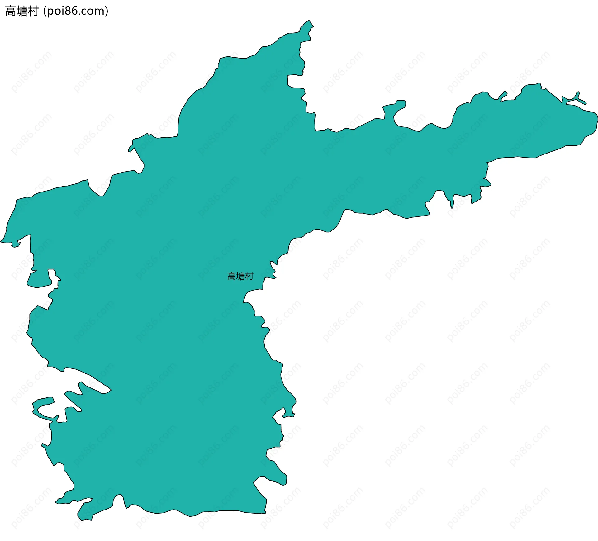 高塘村边界地图