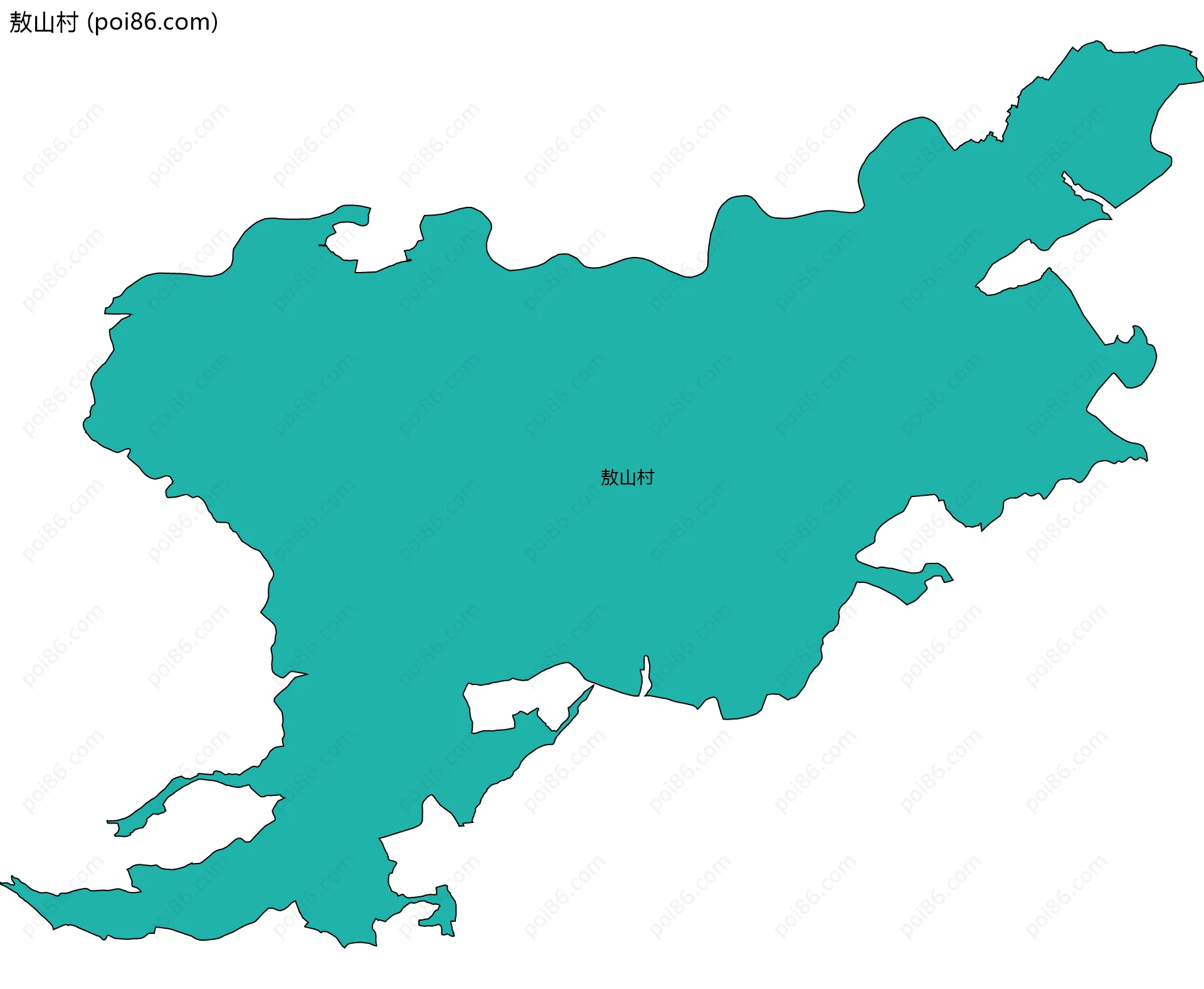 敖山村边界地图