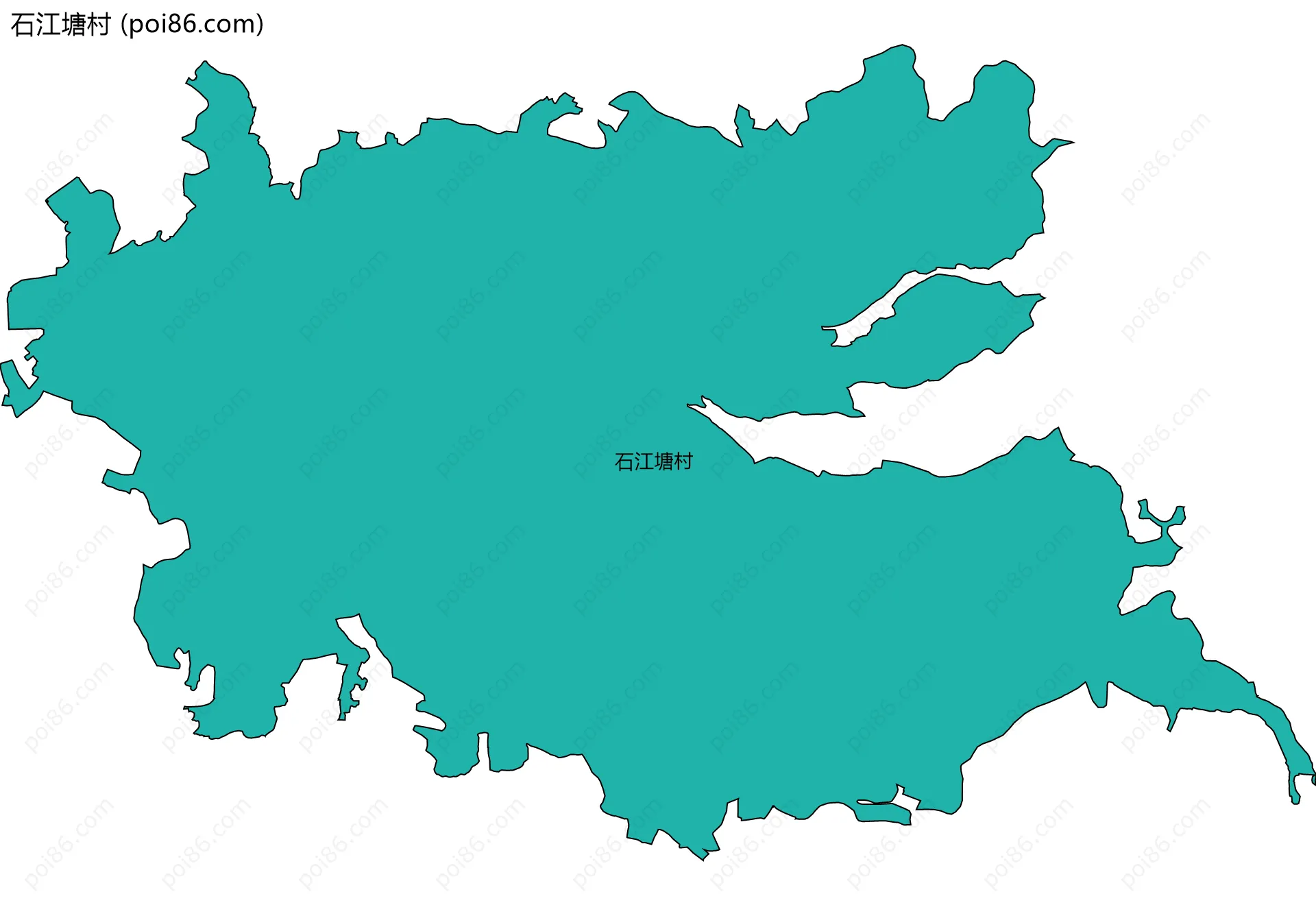 石江塘村边界地图