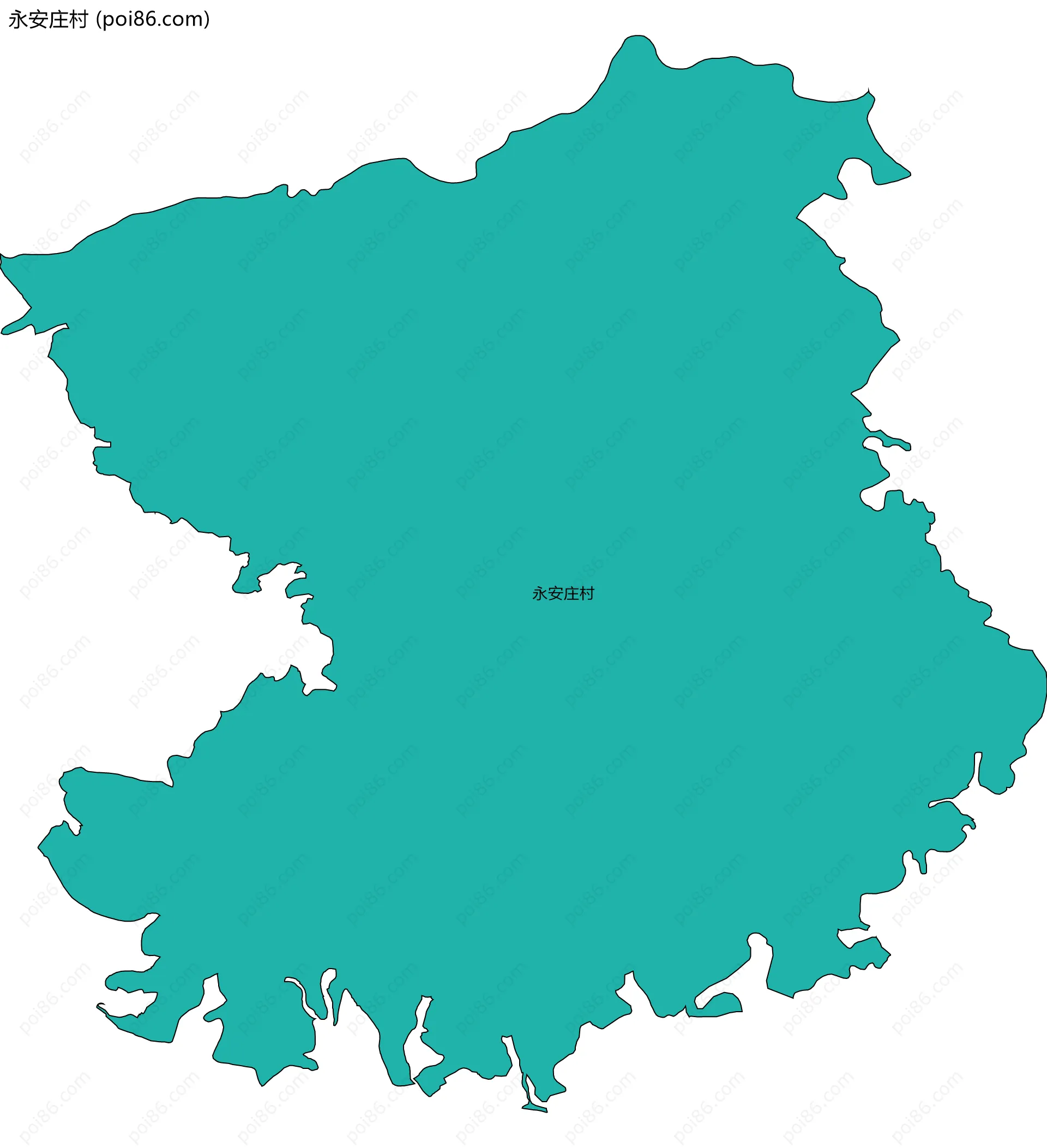 永安庄村边界地图