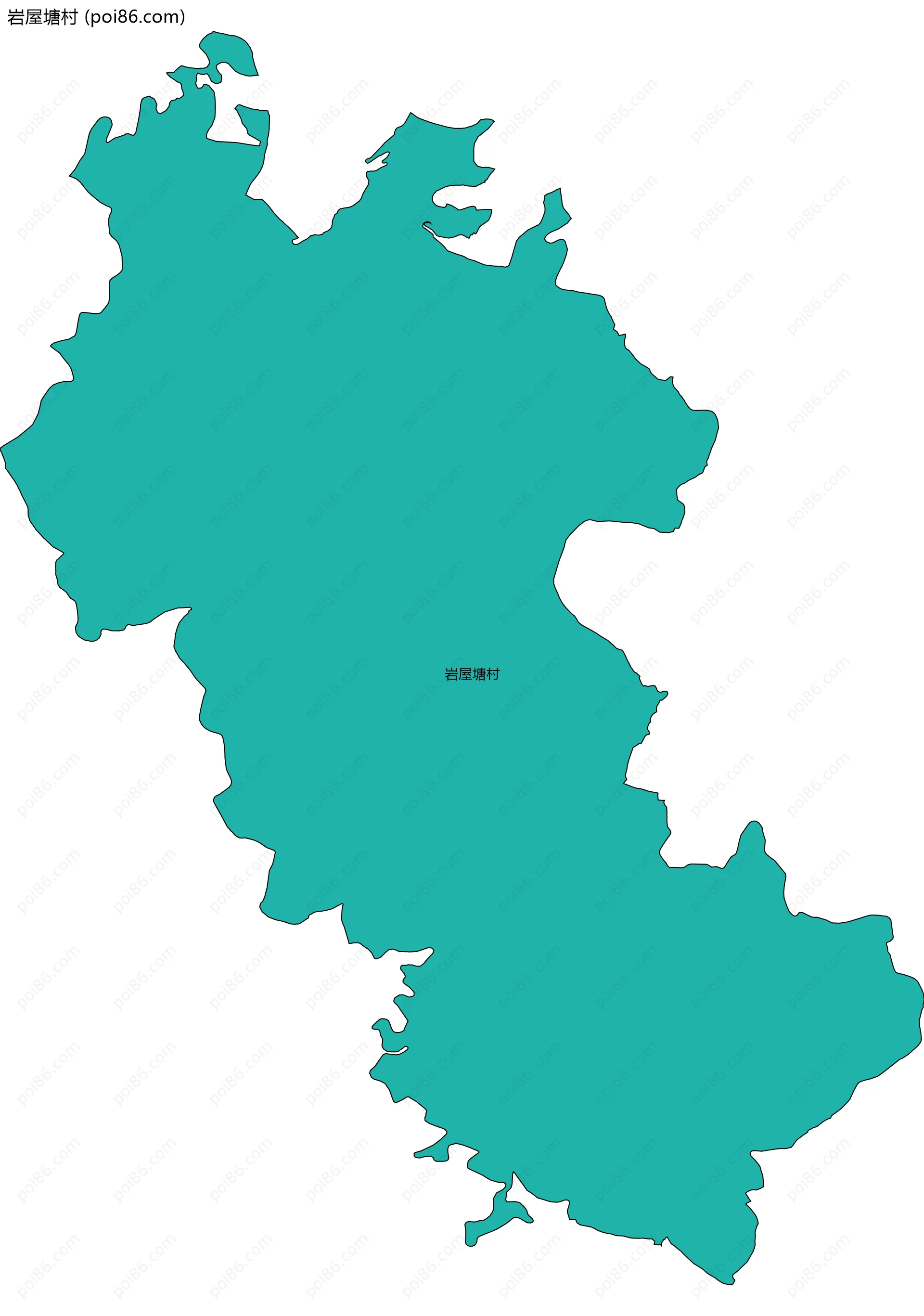 岩屋塘村边界地图