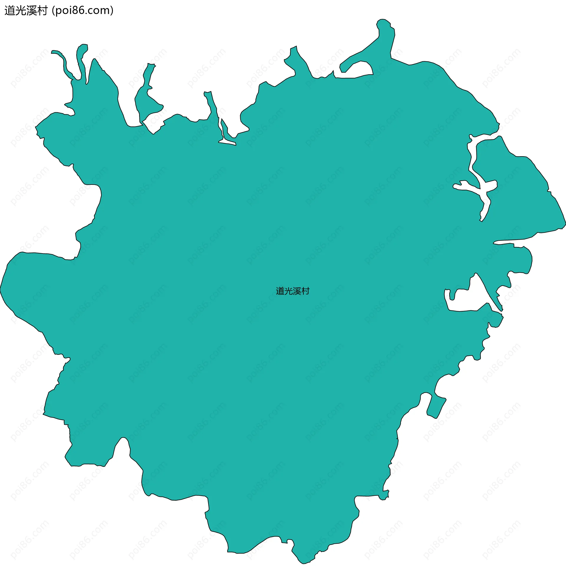 道光溪村边界地图