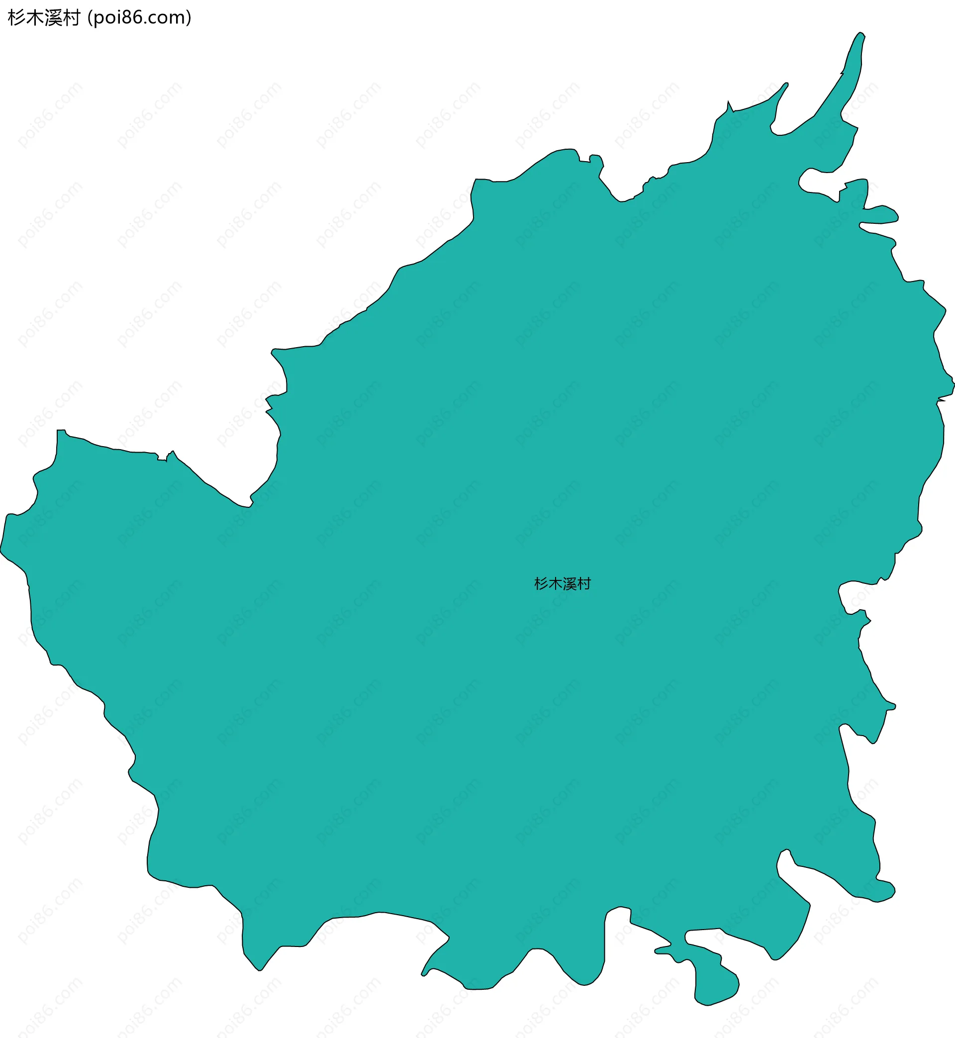 杉木溪村边界地图