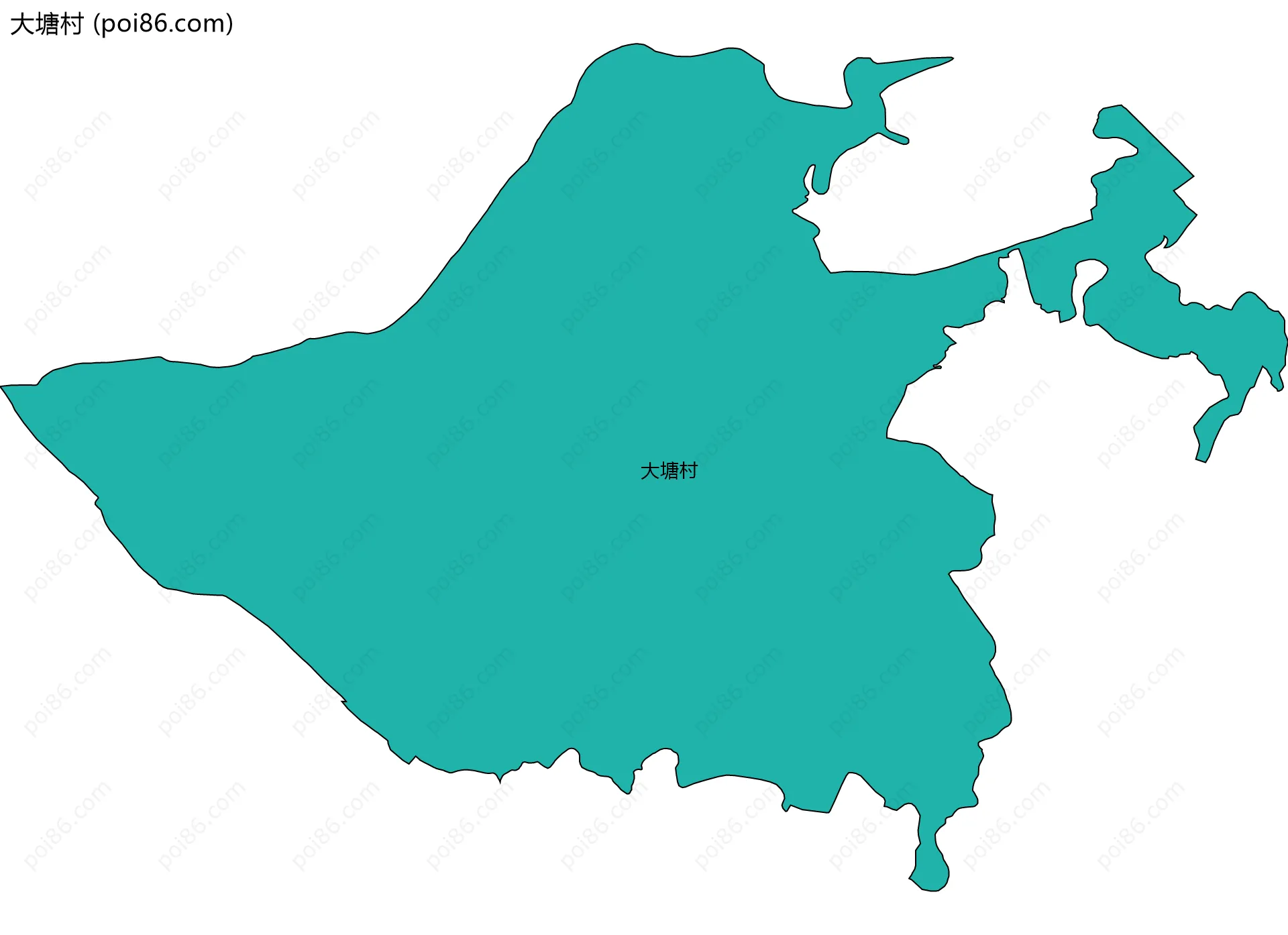 大塘村边界地图