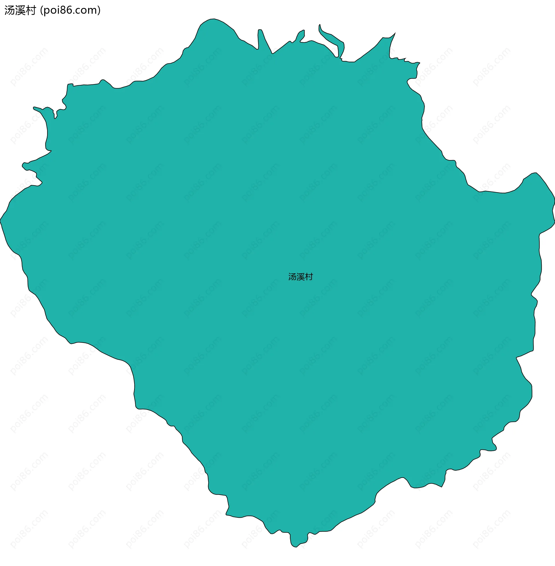 汤溪村边界地图