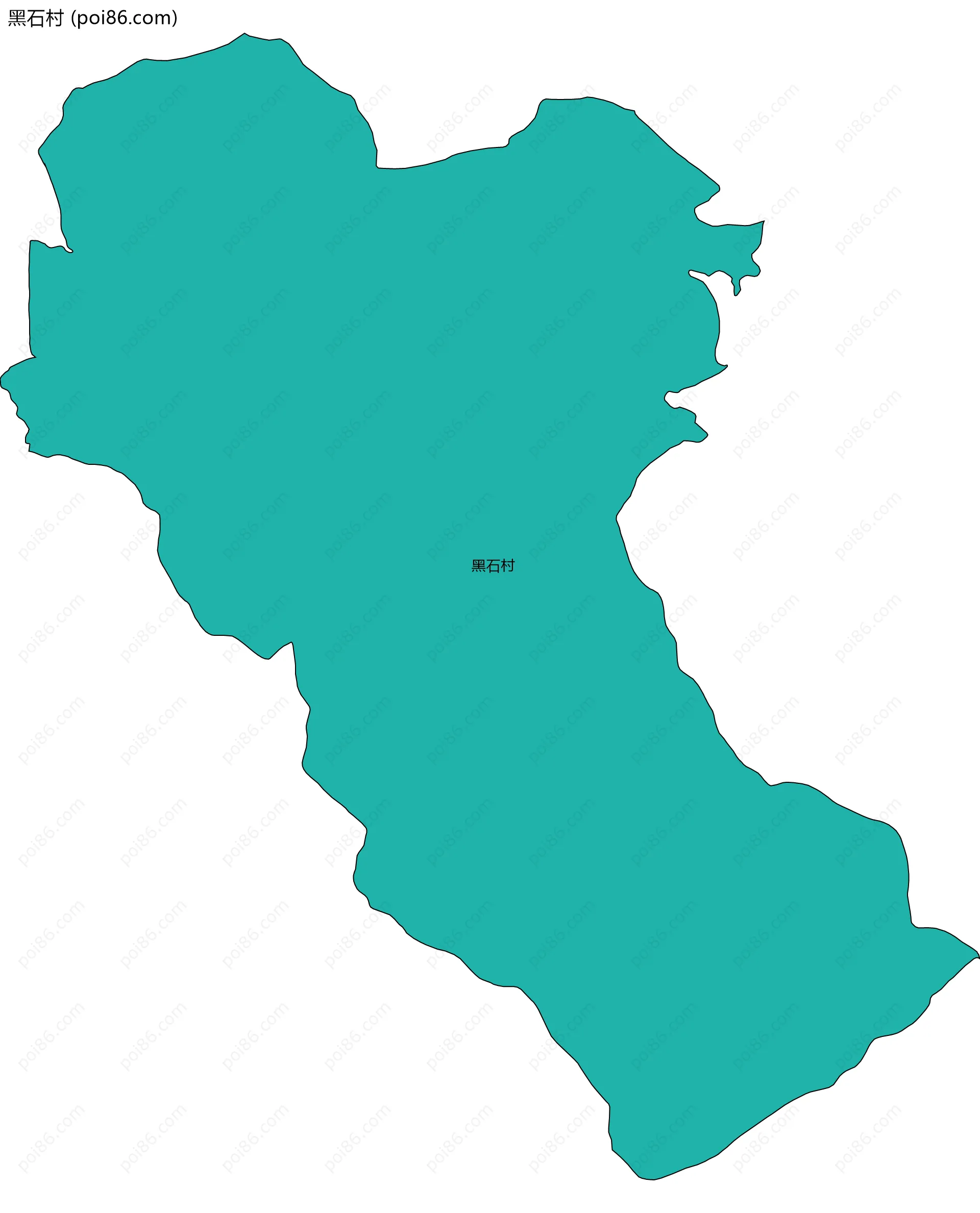 黑石村边界地图