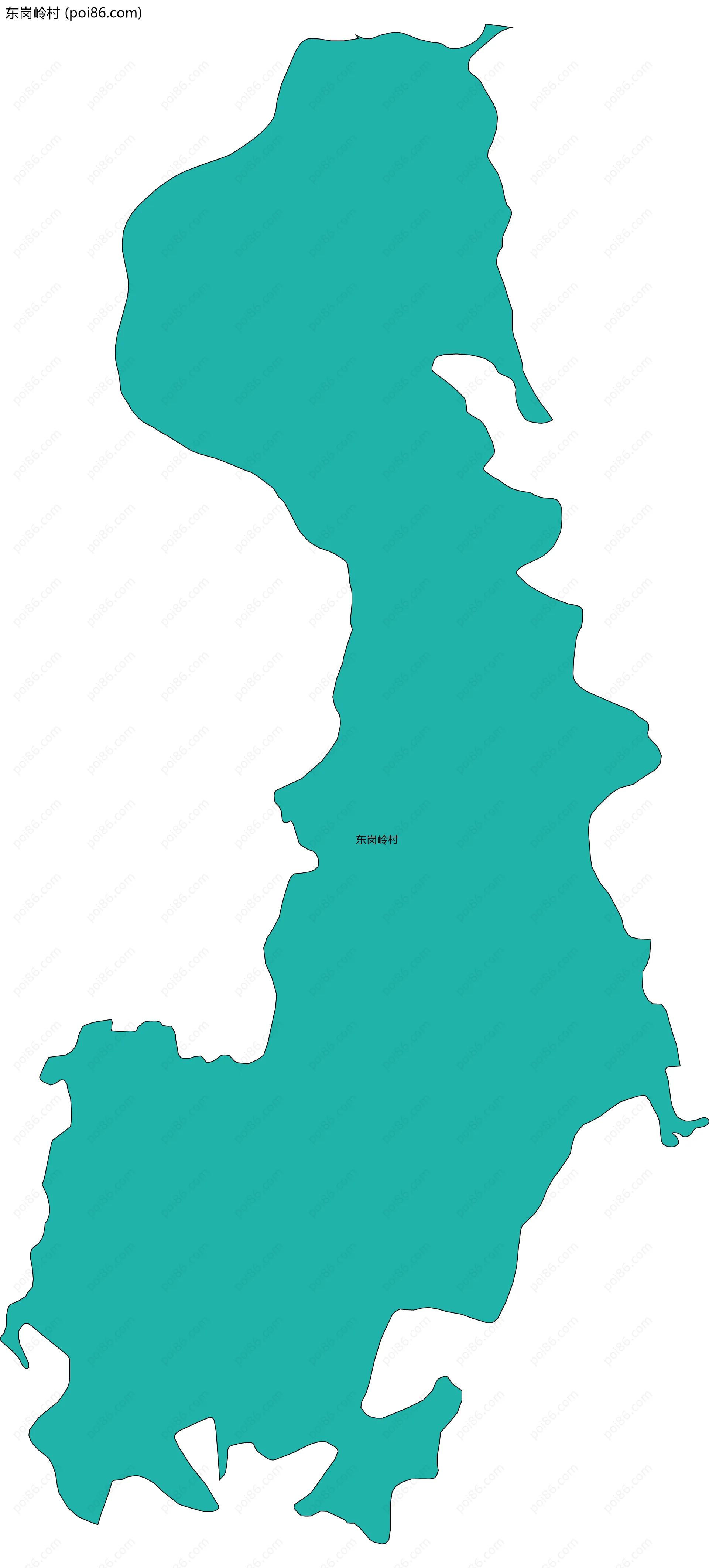 东岗岭村边界地图