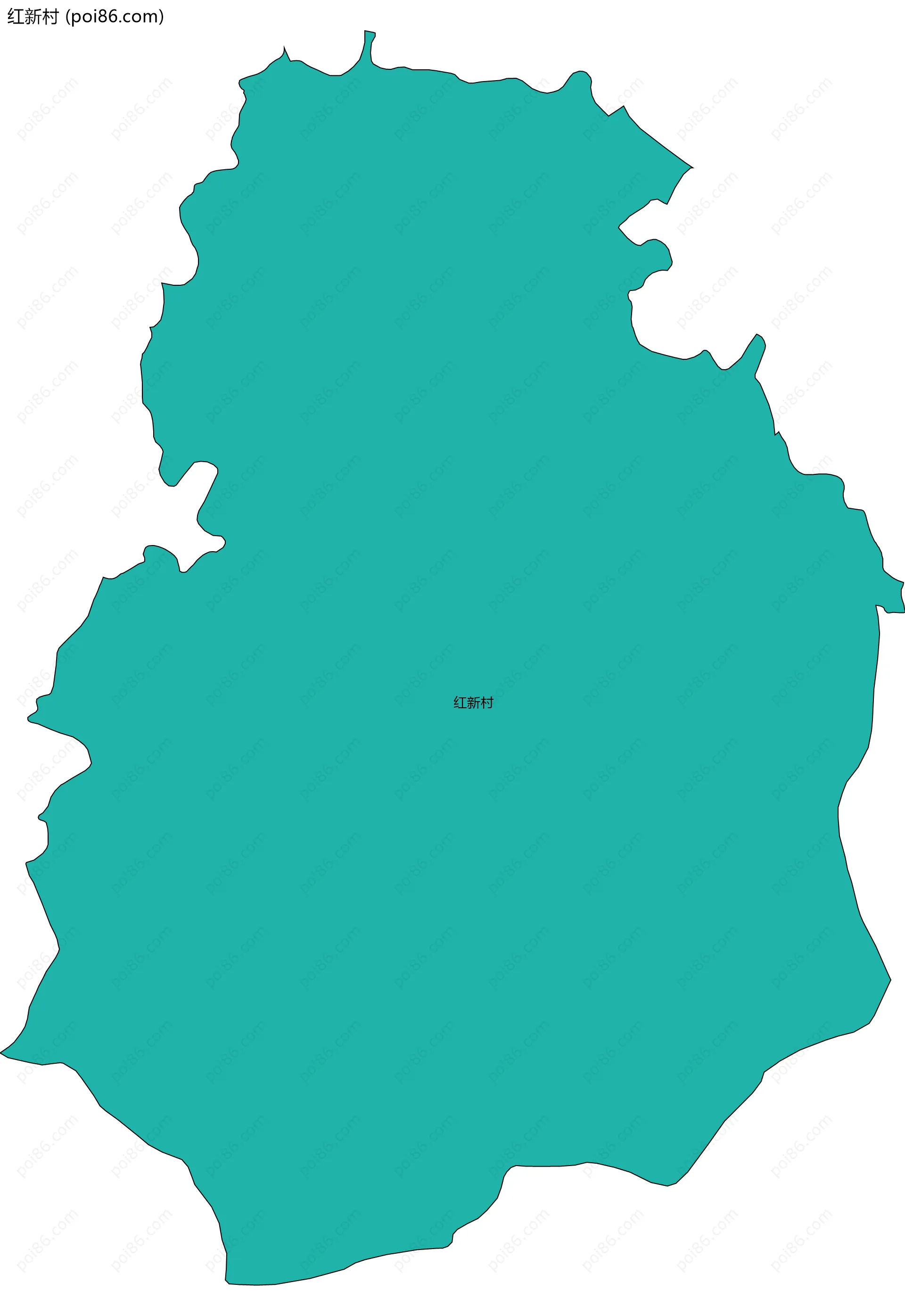 红新村边界地图