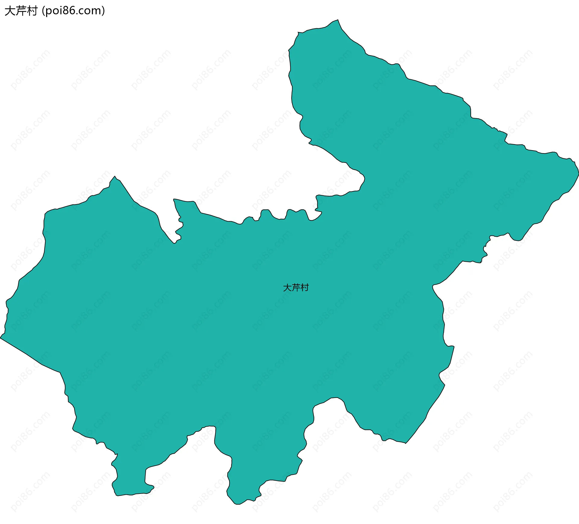 大芹村边界地图