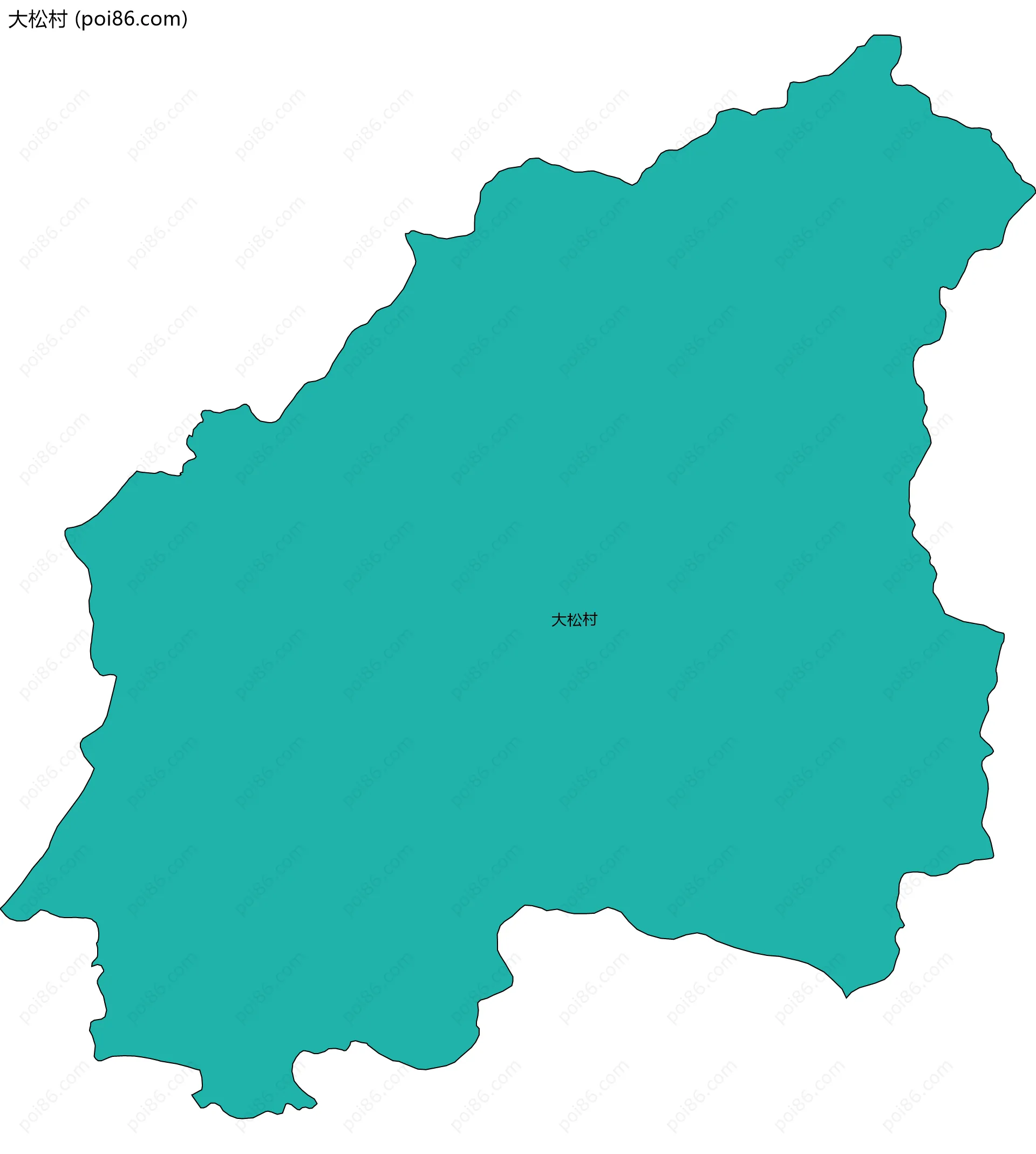 大松村边界地图
