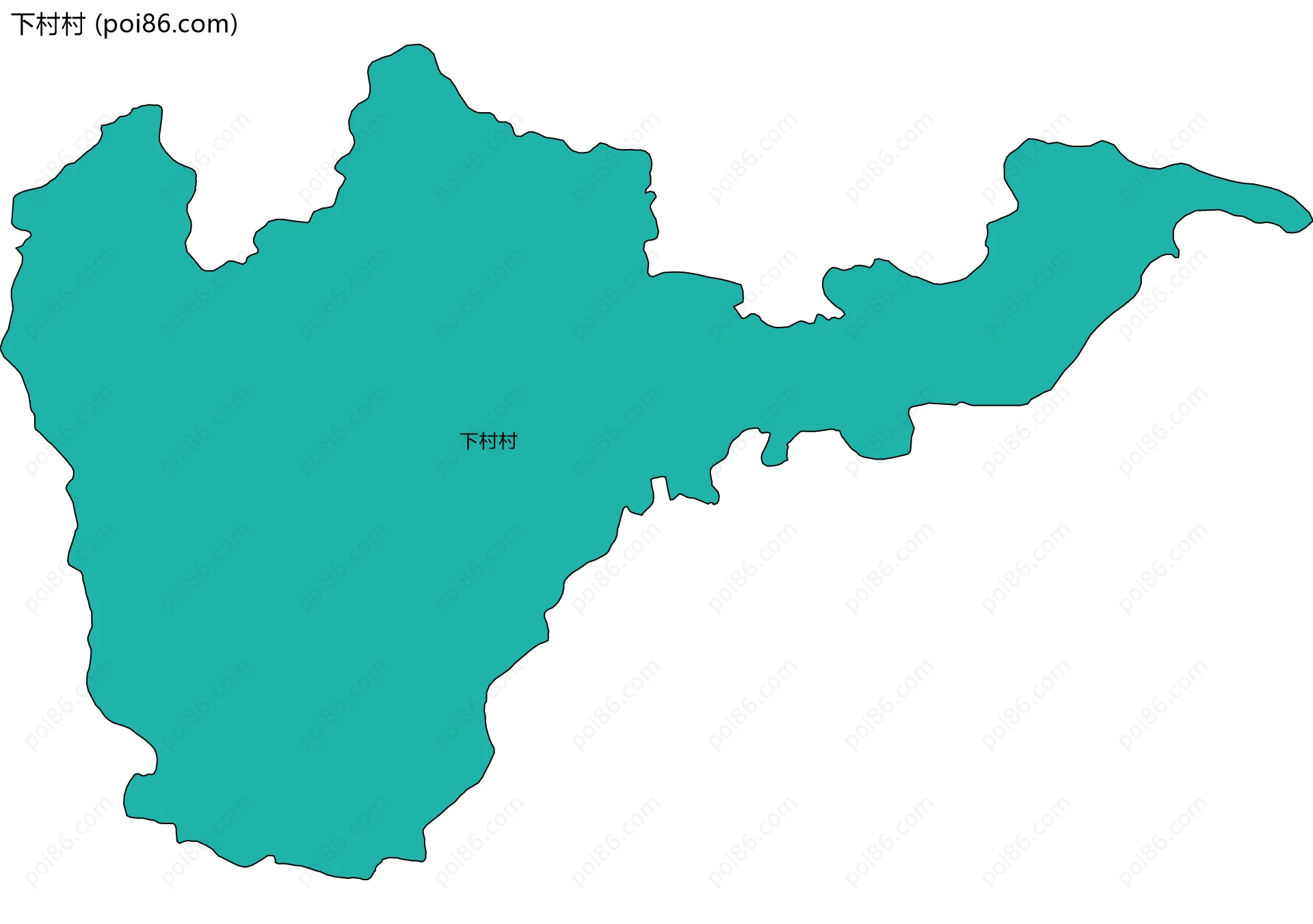 下村村边界地图