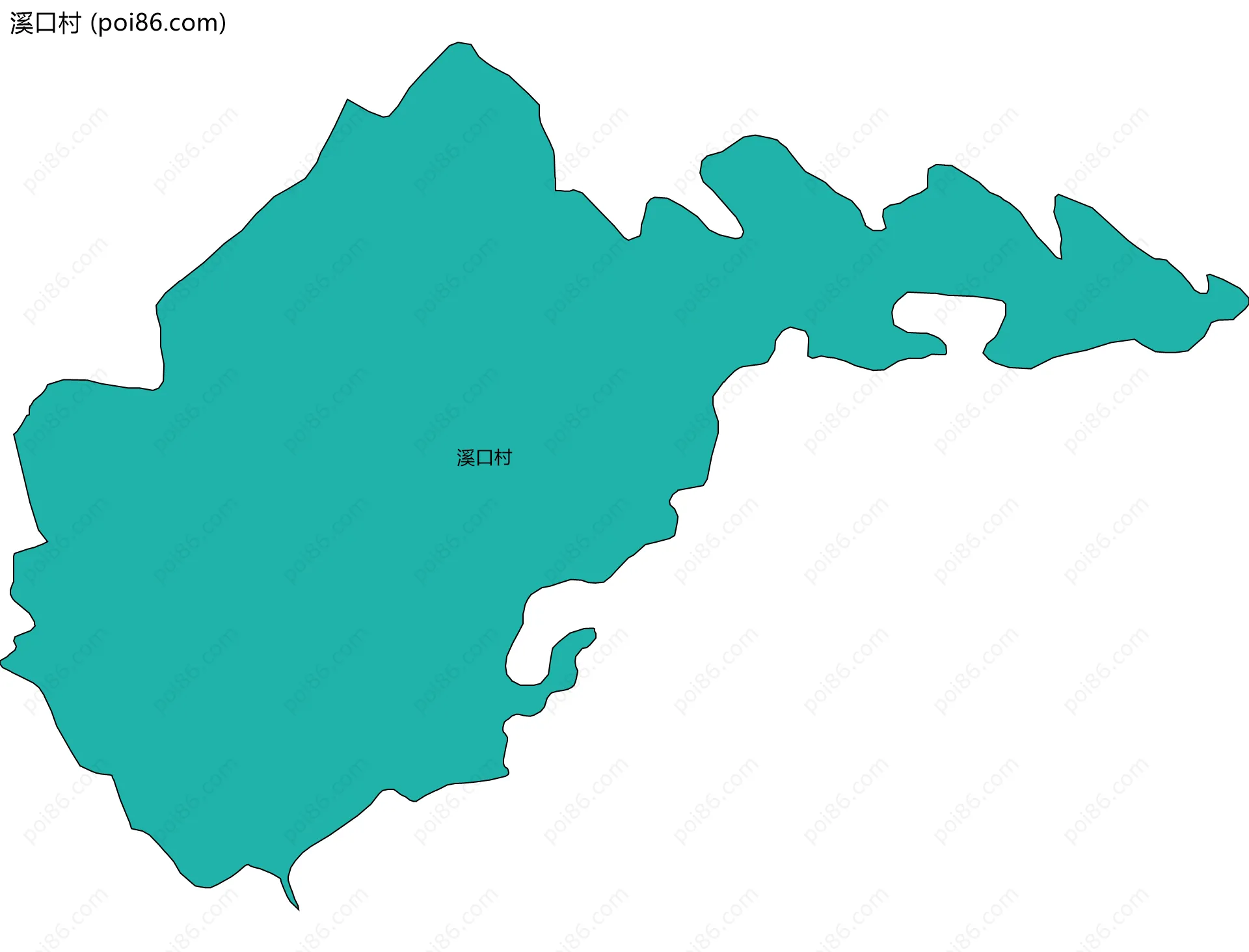 溪口村边界地图