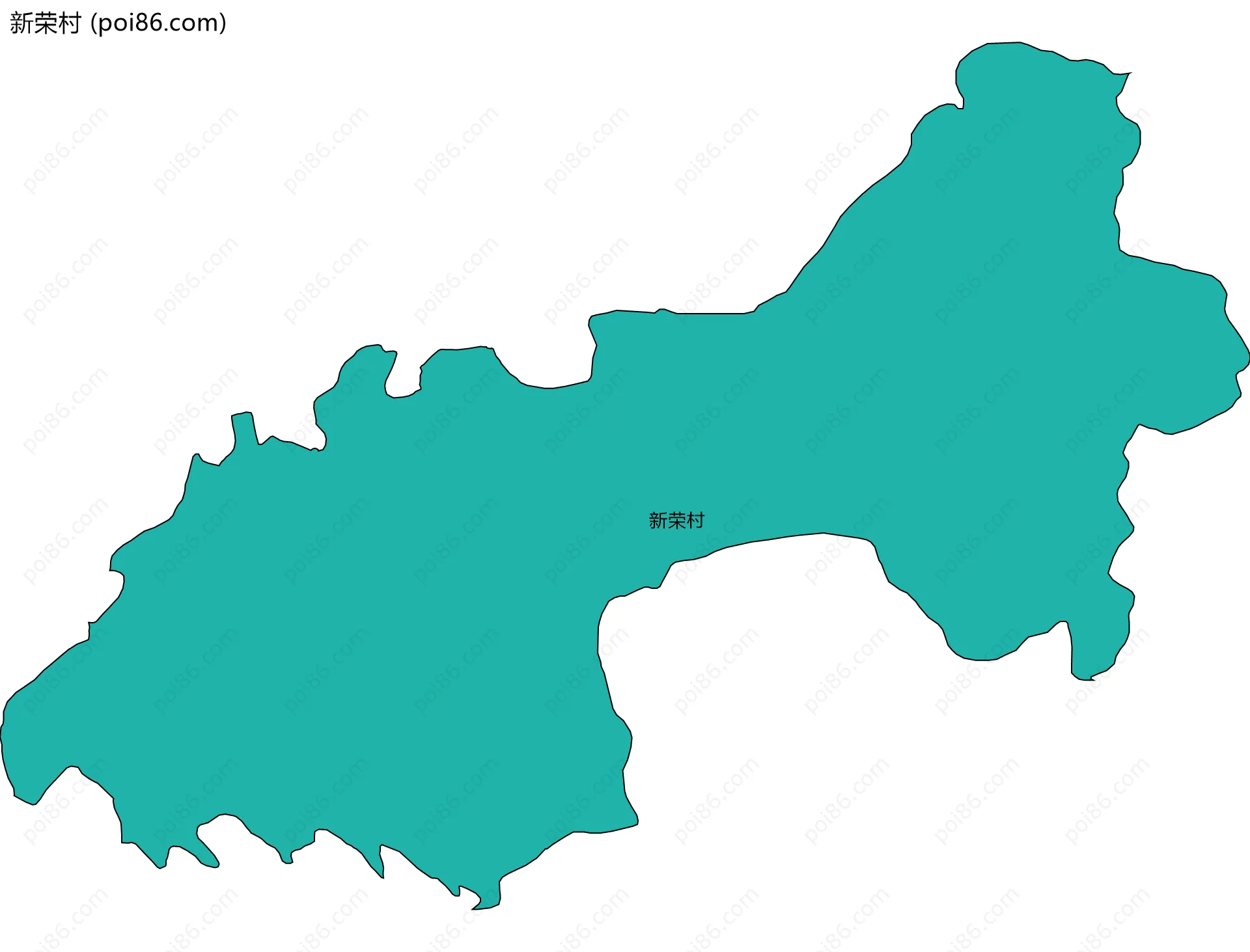 新荣村边界地图