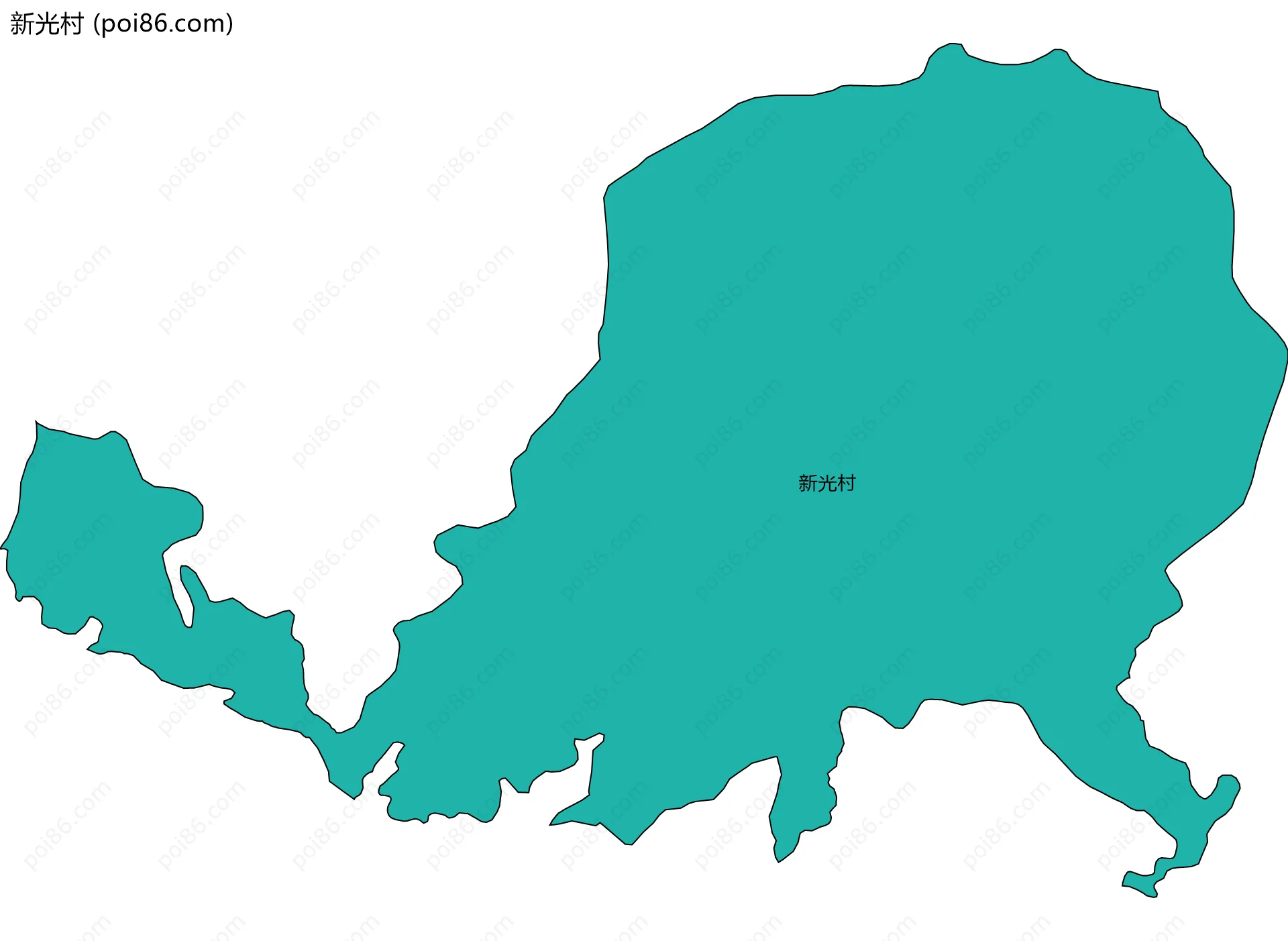 新光村边界地图