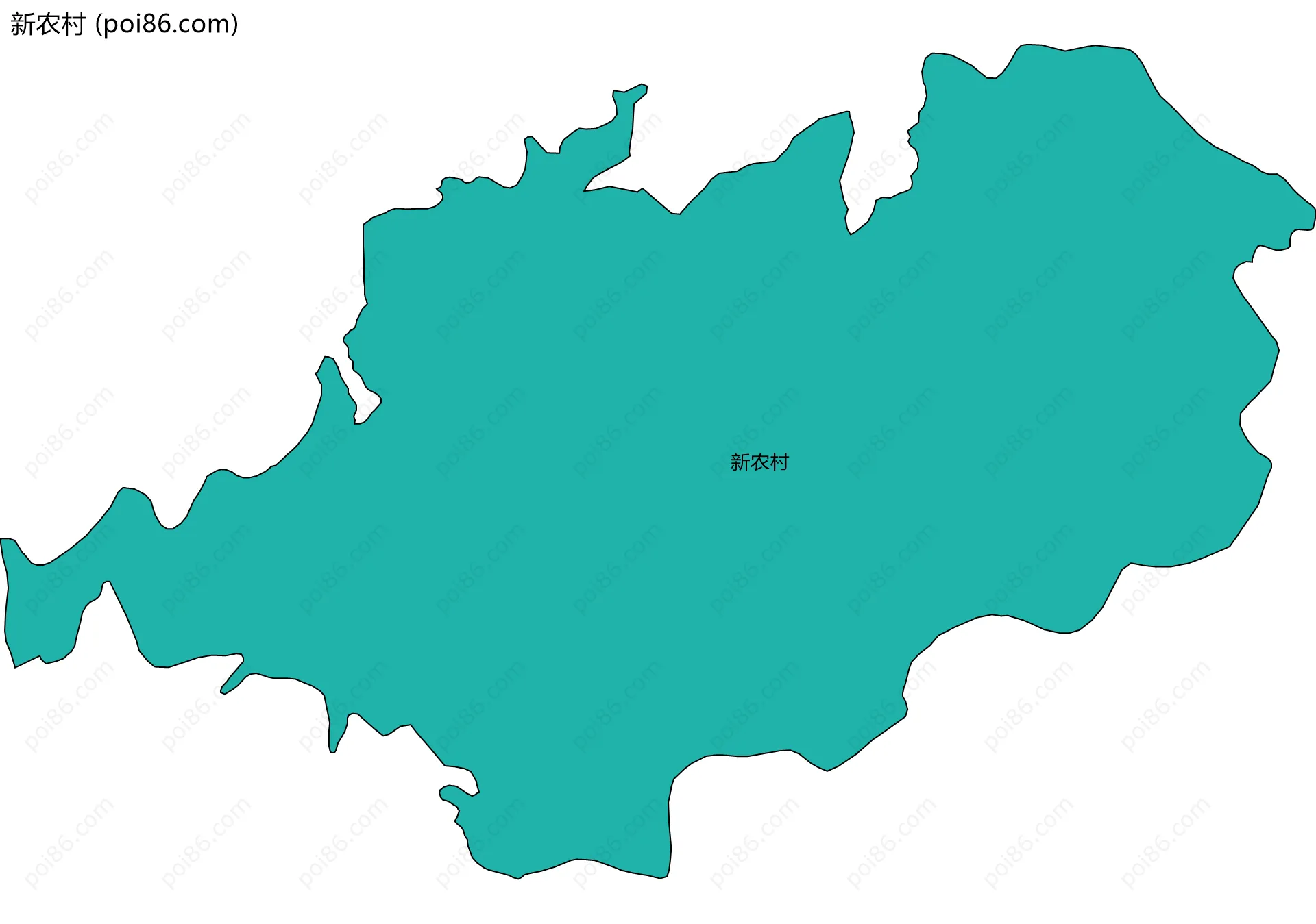 新农村边界地图
