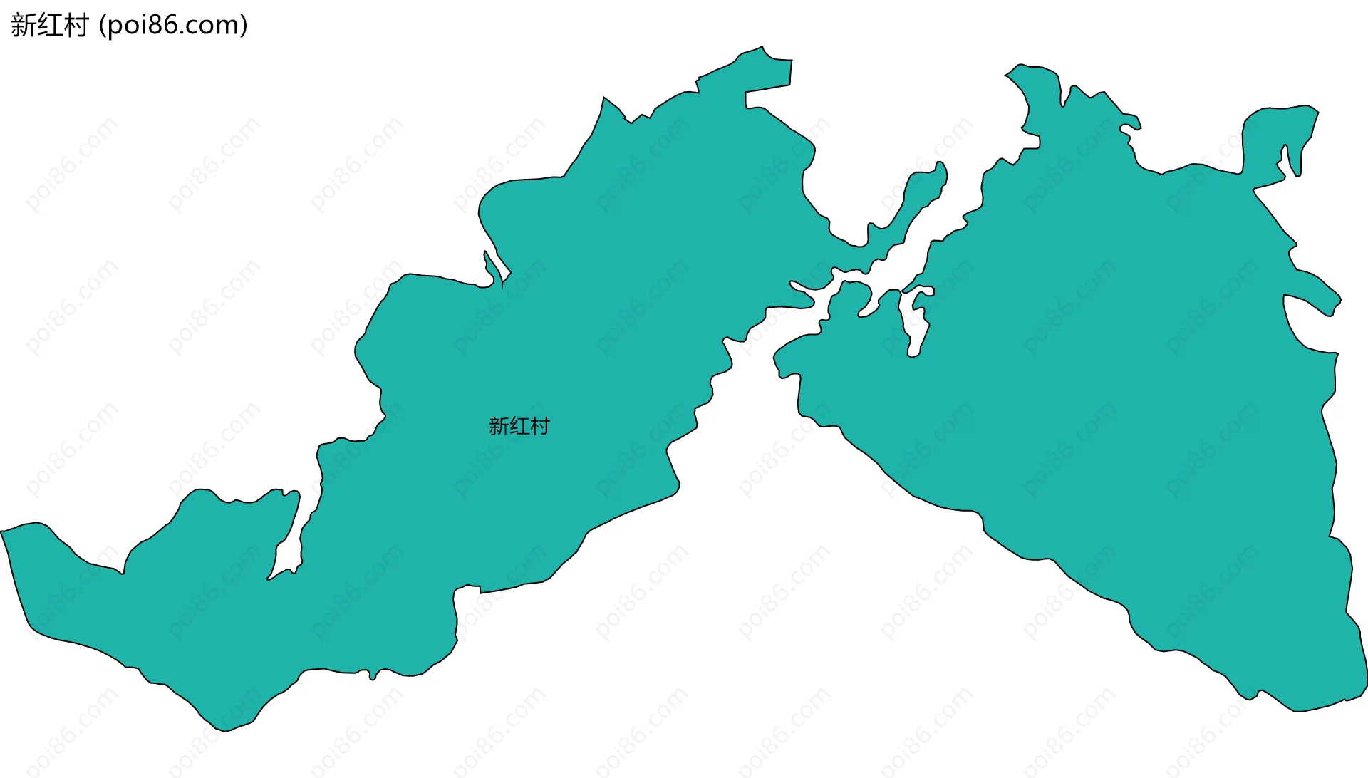 新红村边界地图