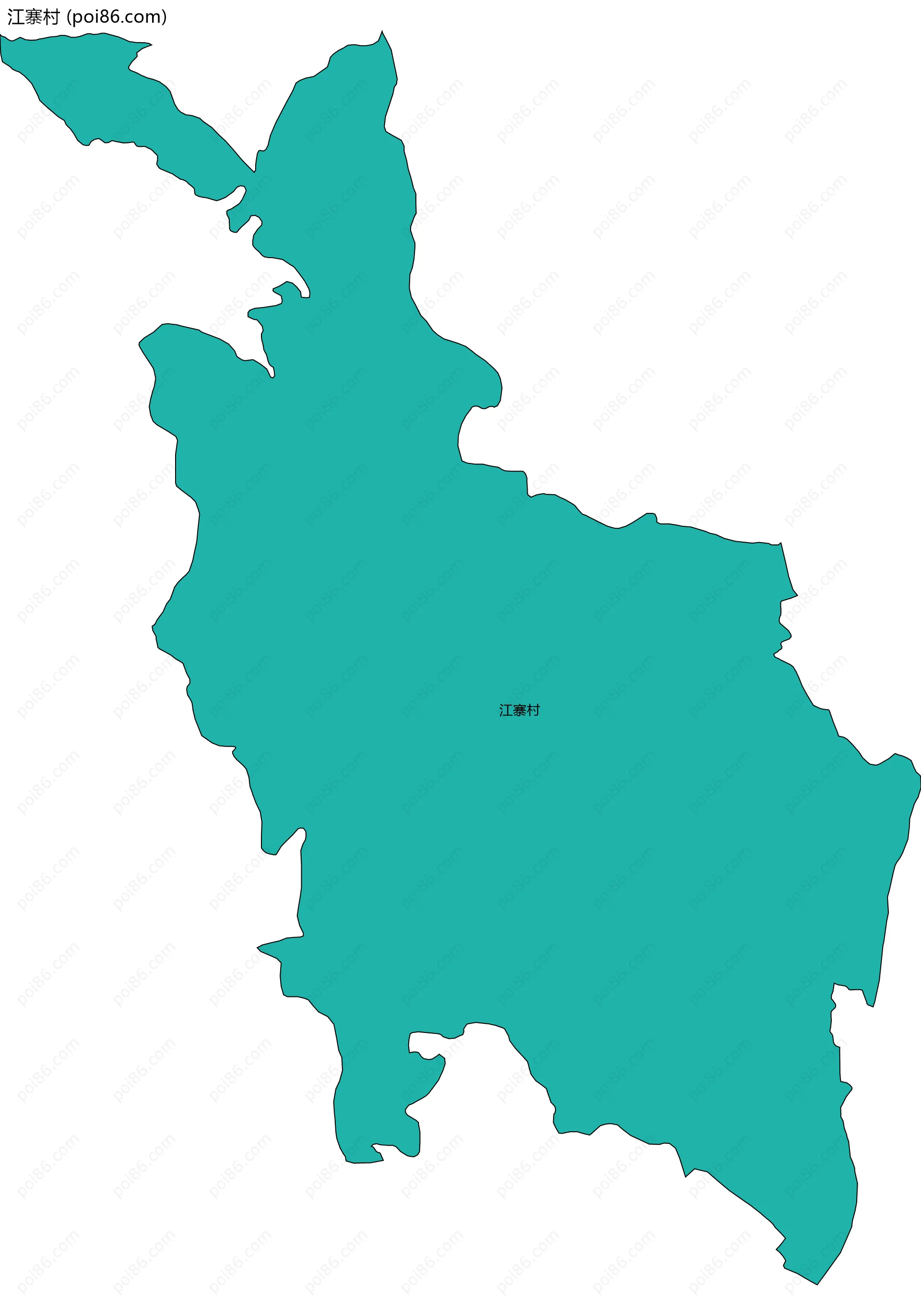 江寨村边界地图