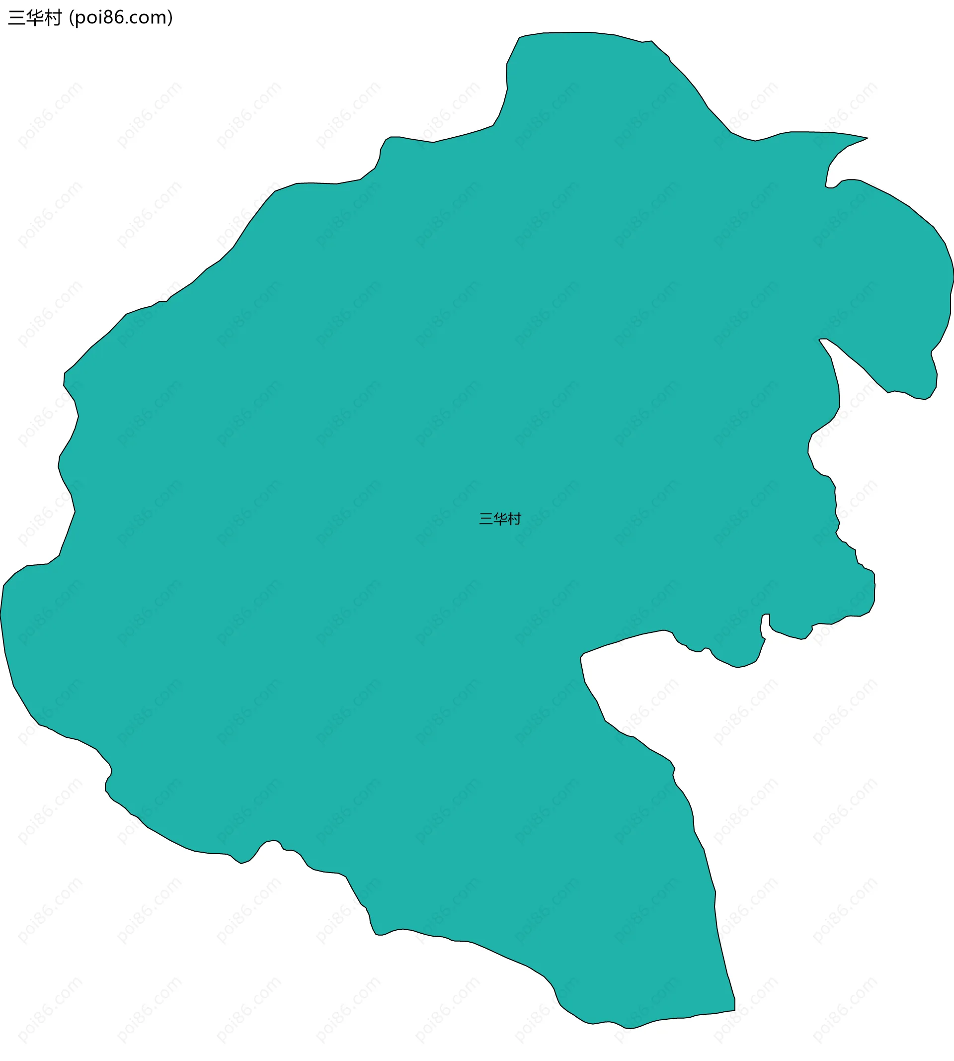 三华村边界地图