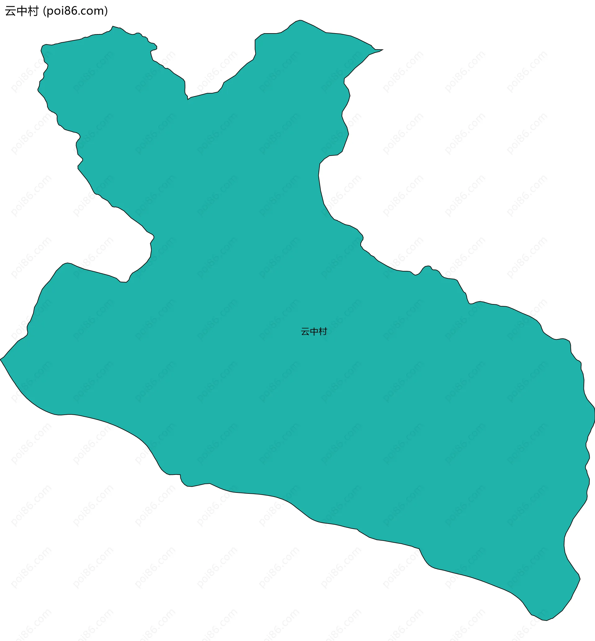 云中村边界地图