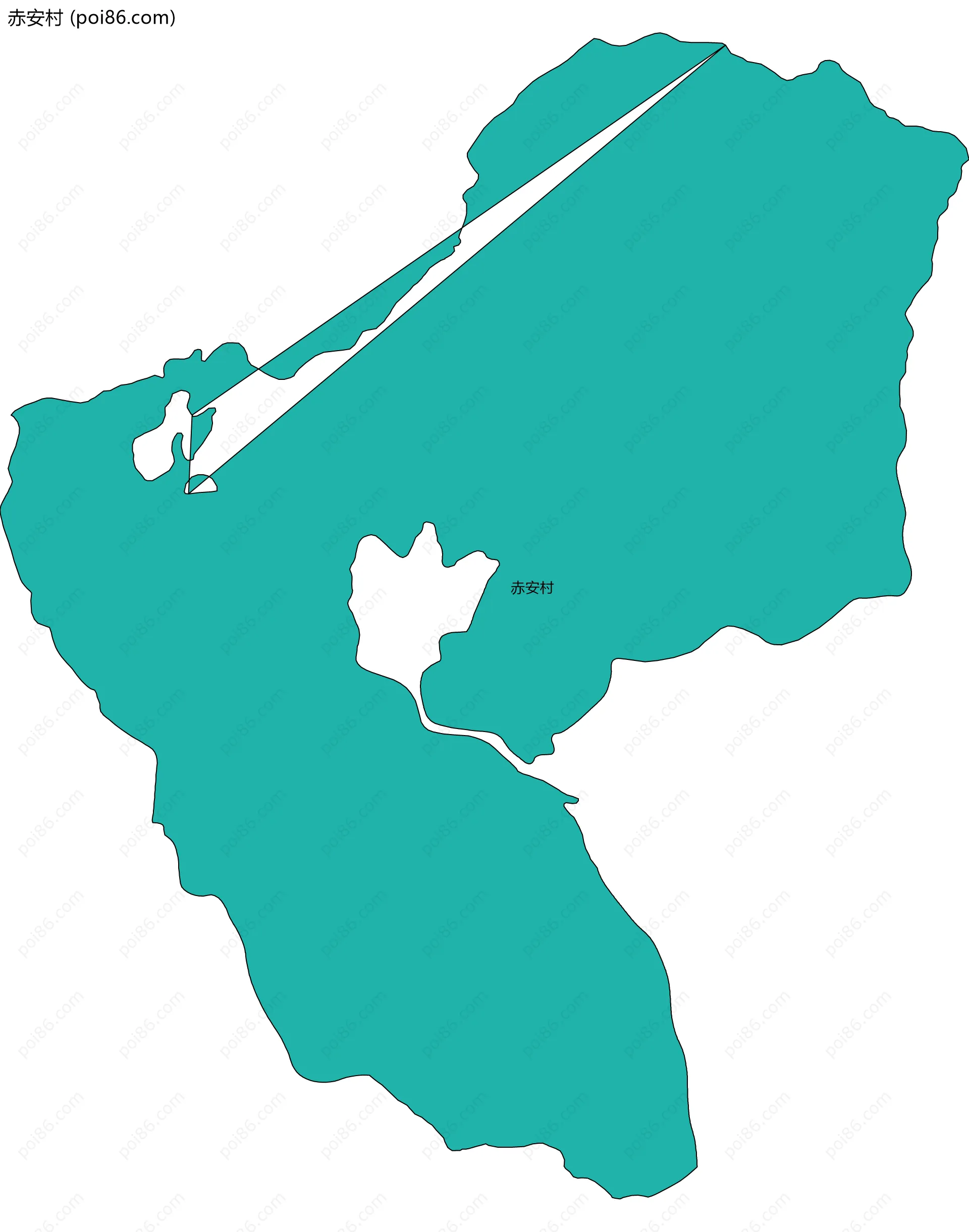 赤安村边界地图