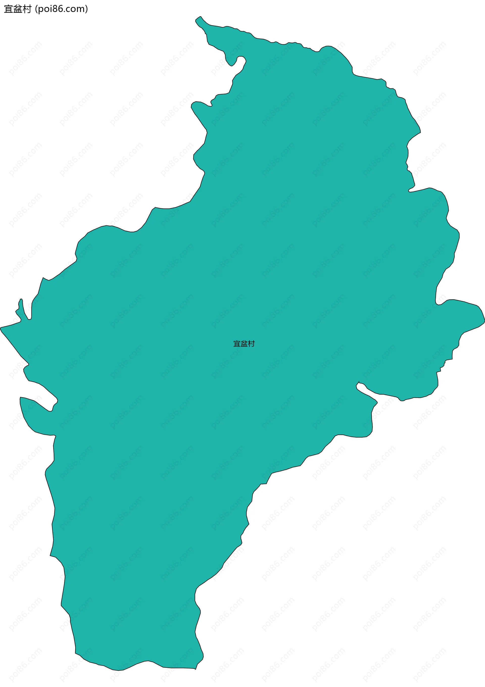 宜盆村边界地图