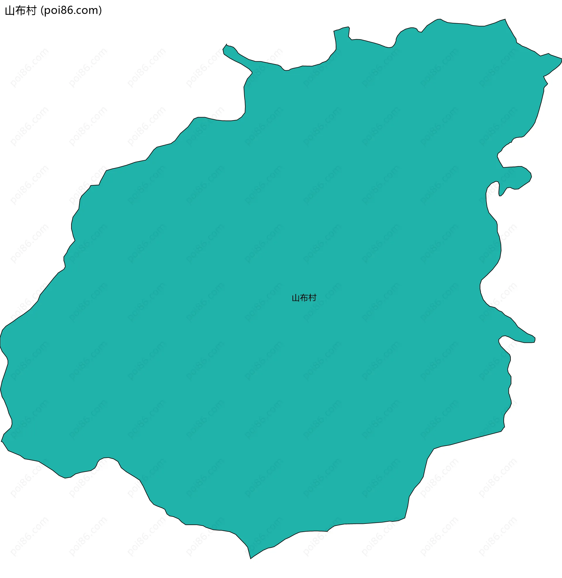 山布村边界地图