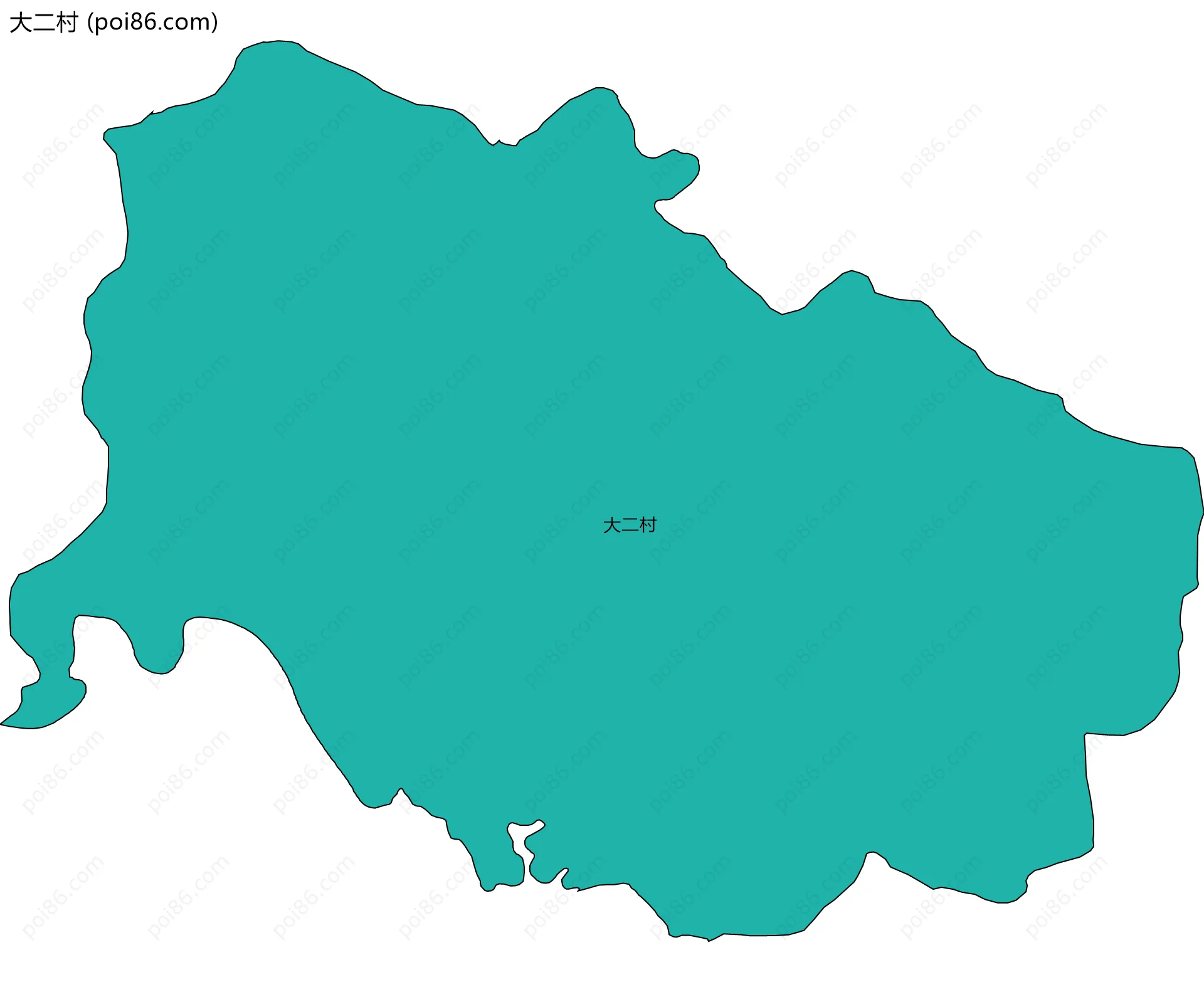 大二村边界地图