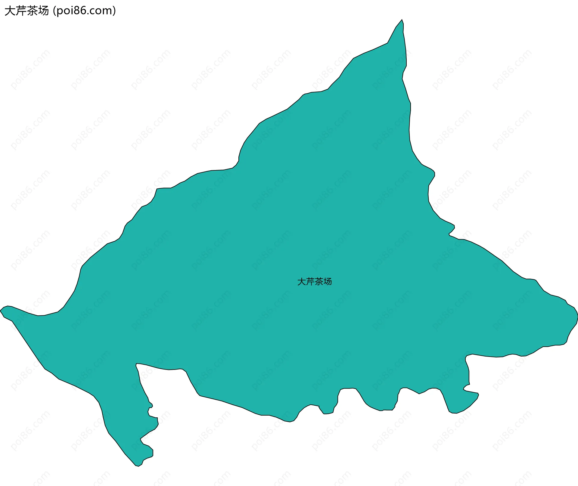 大芹茶场边界地图
