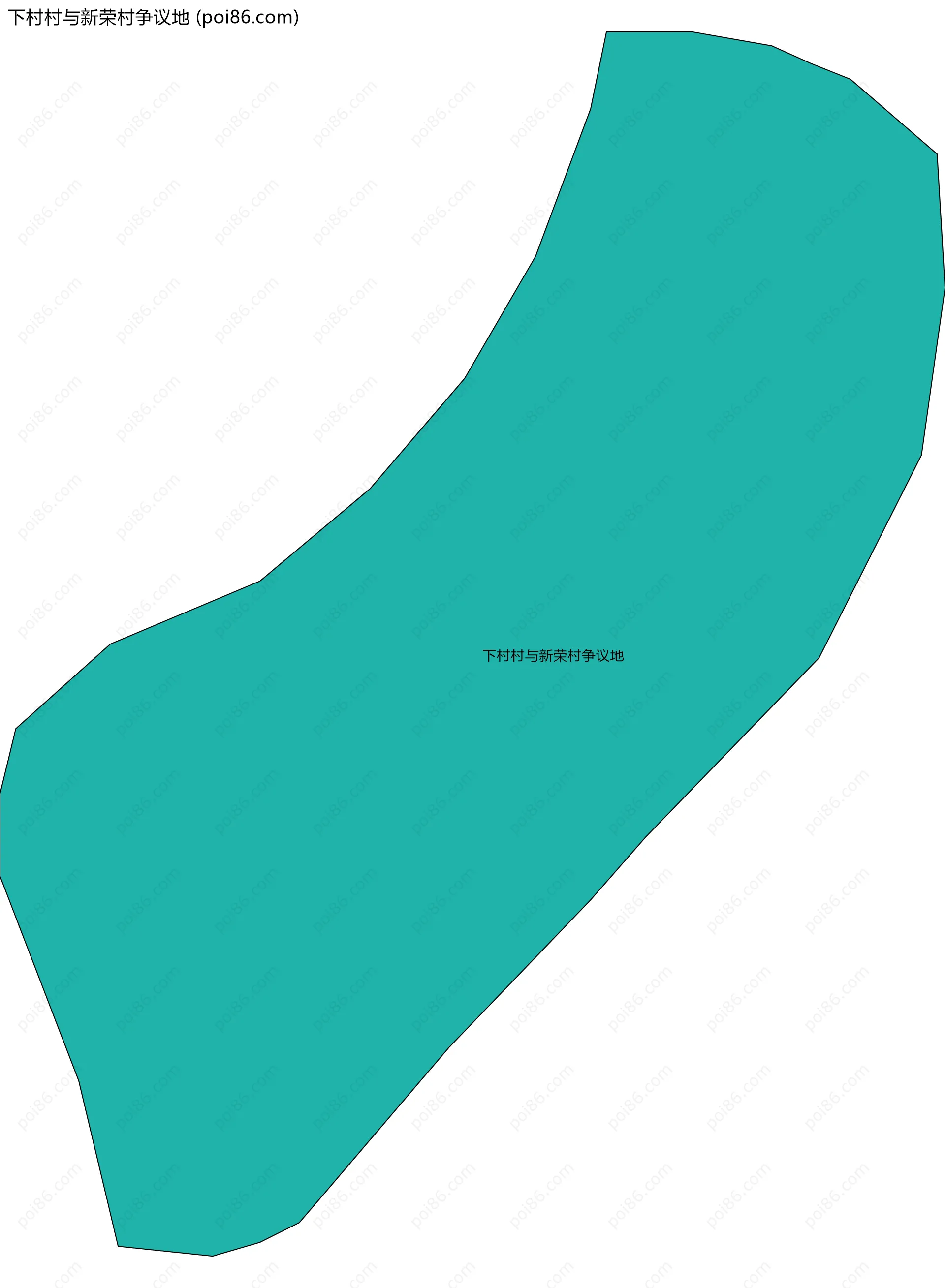 下村村与新荣村争议地边界地图