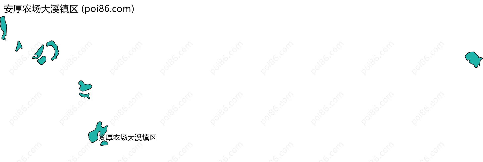 安厚农场大溪镇区边界地图