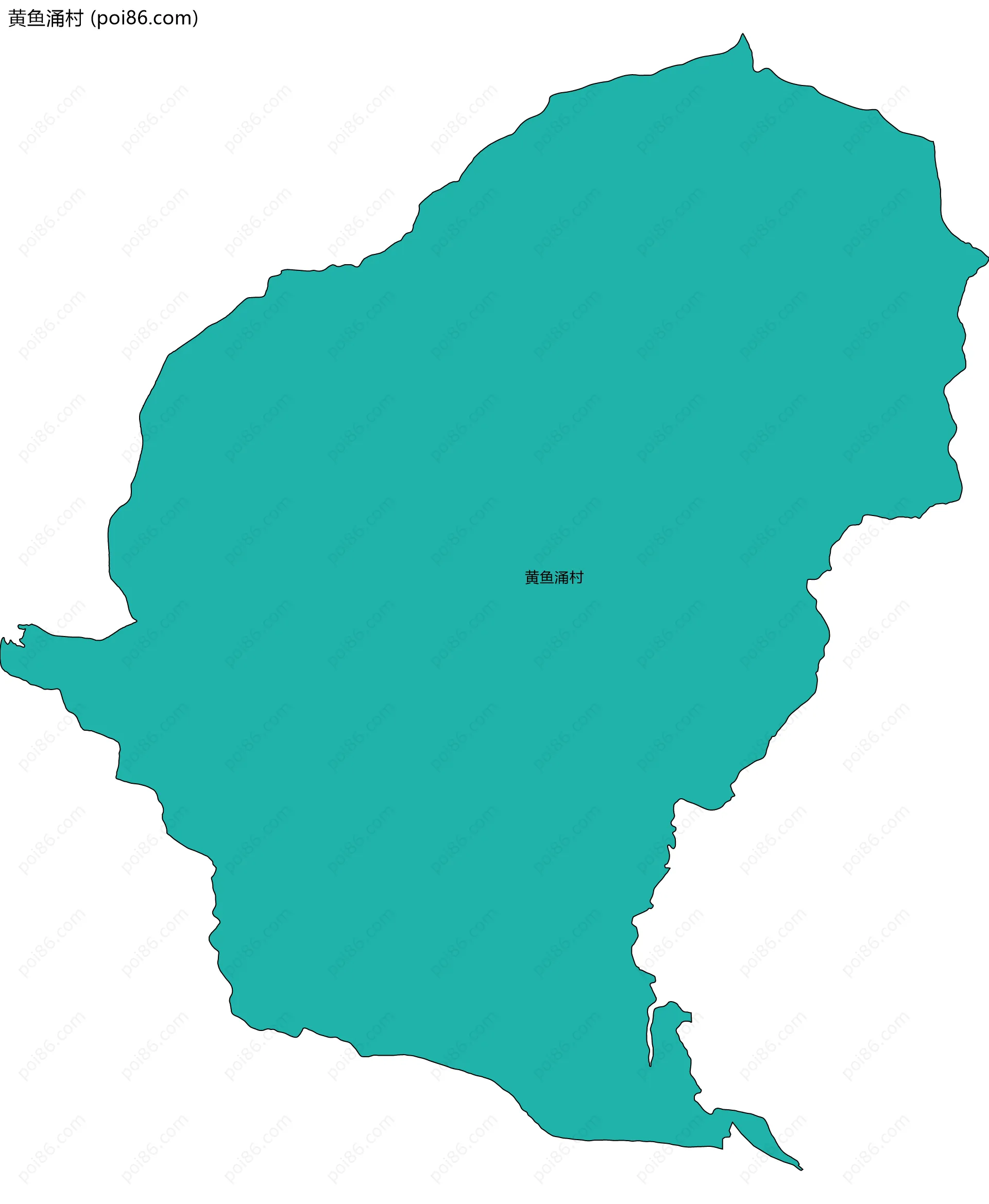 黄鱼涌村边界地图