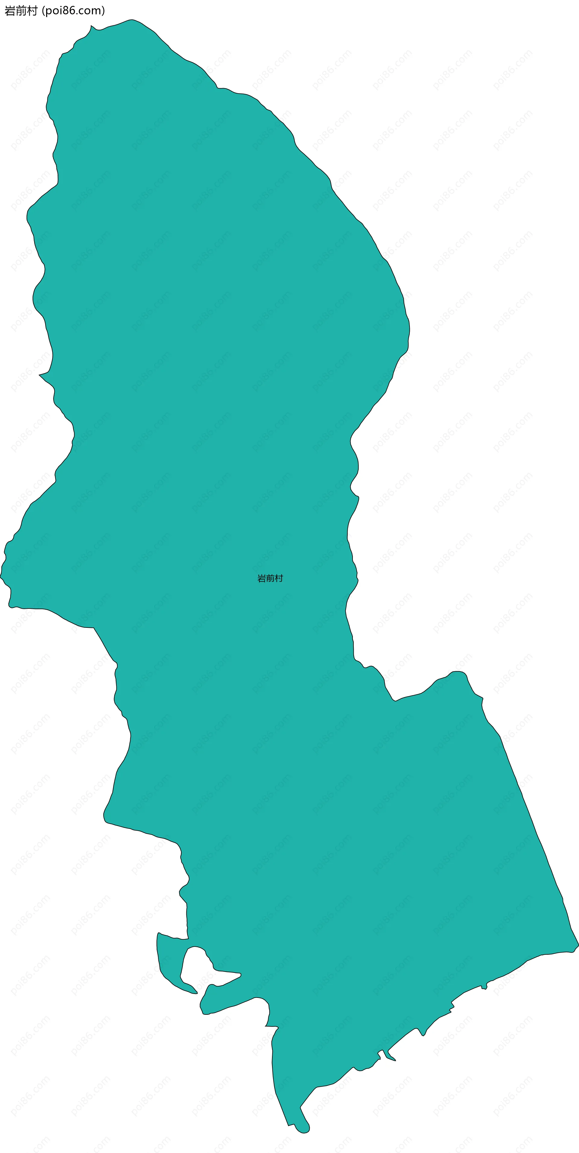 岩前村边界地图