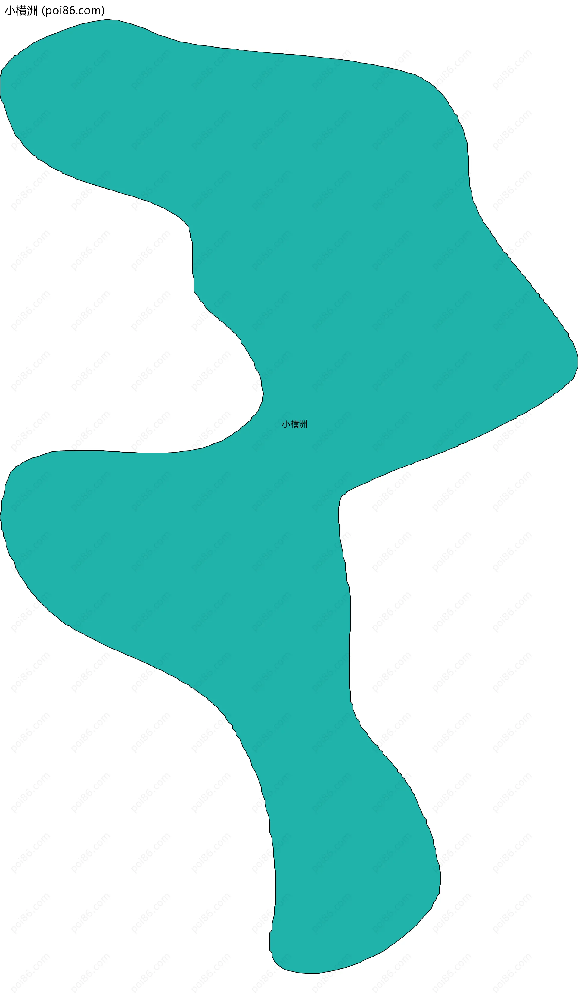 小横洲边界地图