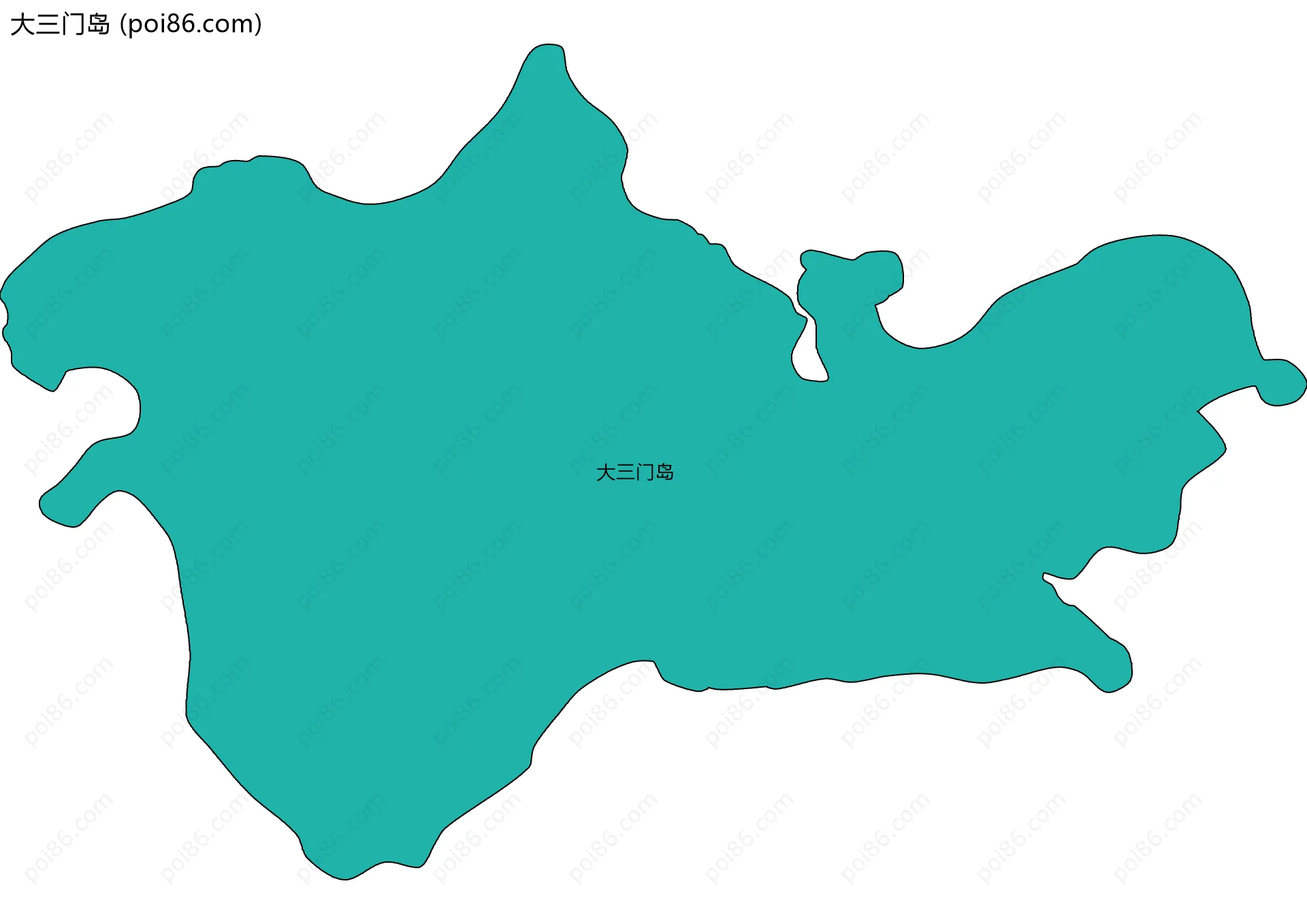 大三门岛边界地图