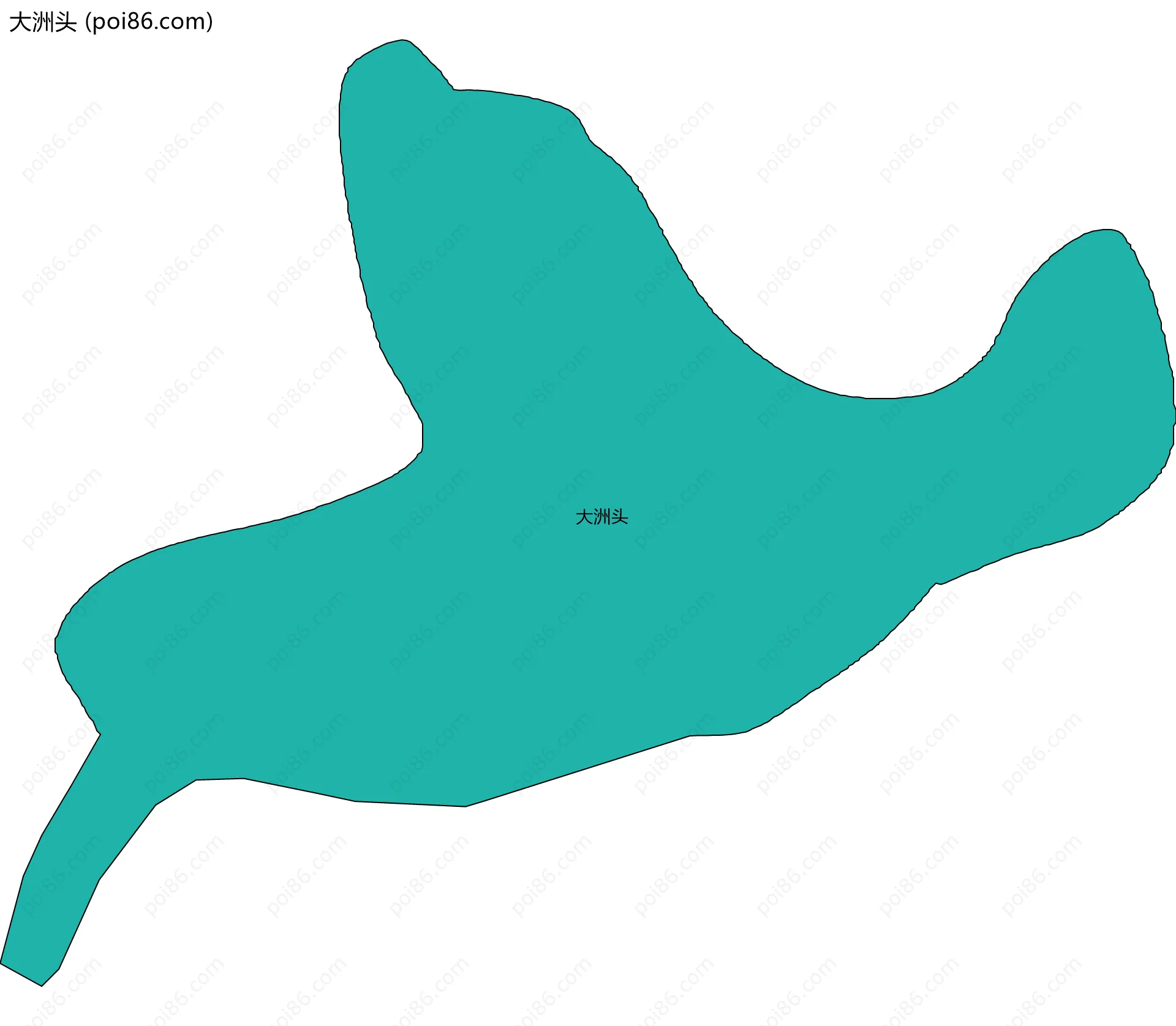 大洲头边界地图