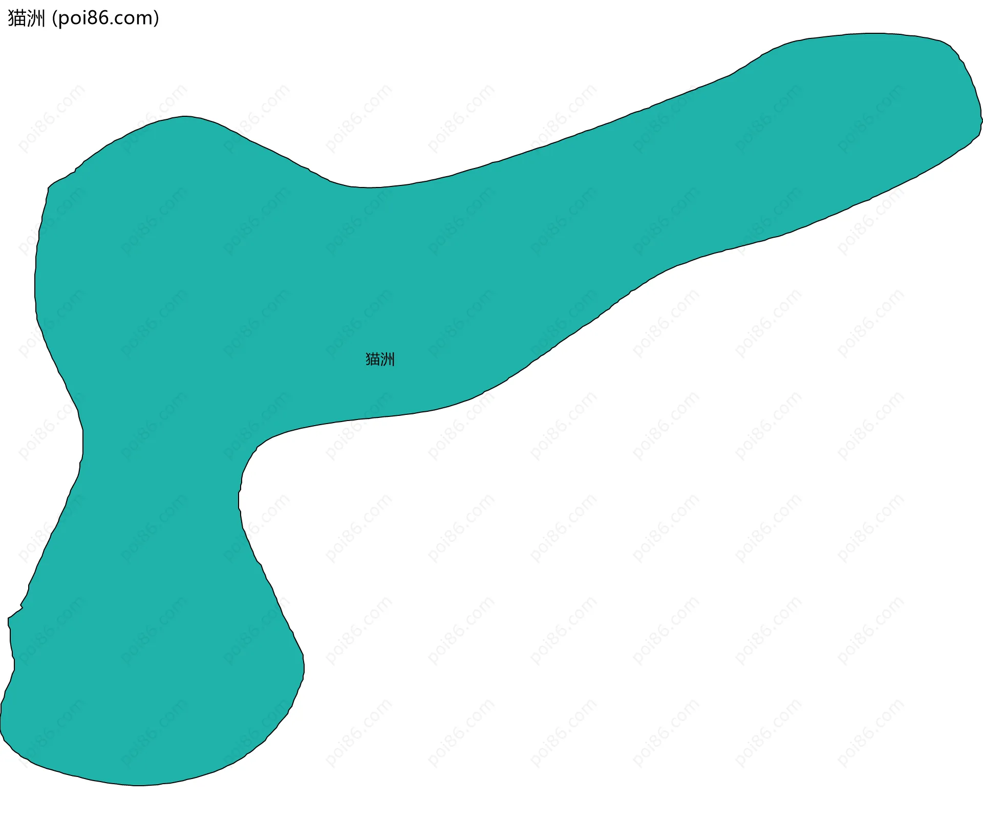 猫洲边界地图