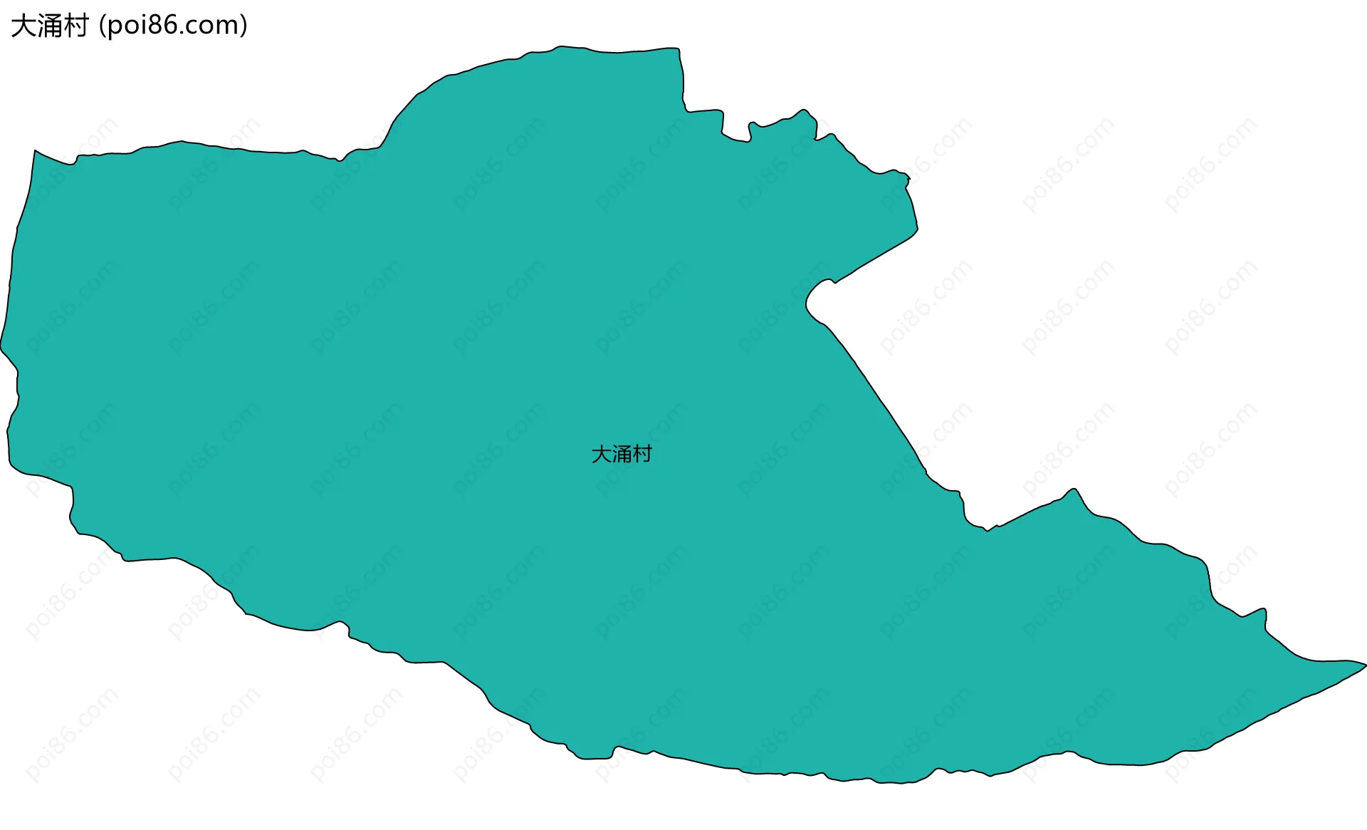 大涌村边界地图