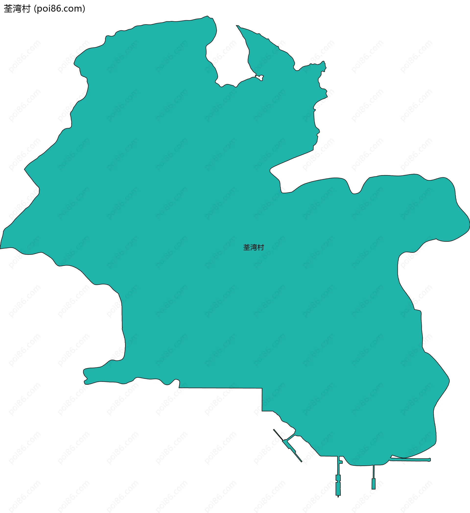 荃湾村边界地图