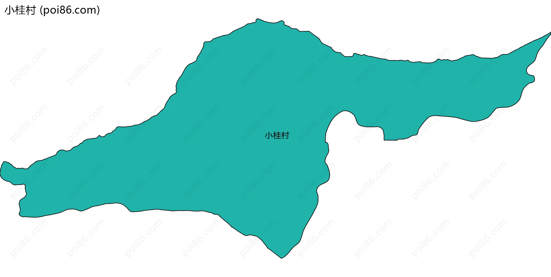 小桂村边界地图