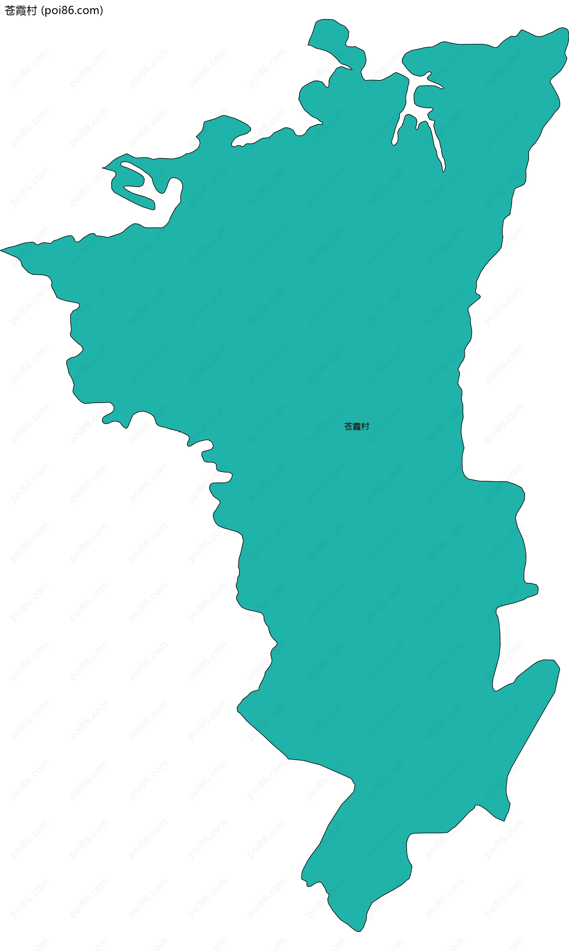 苍霞村边界地图