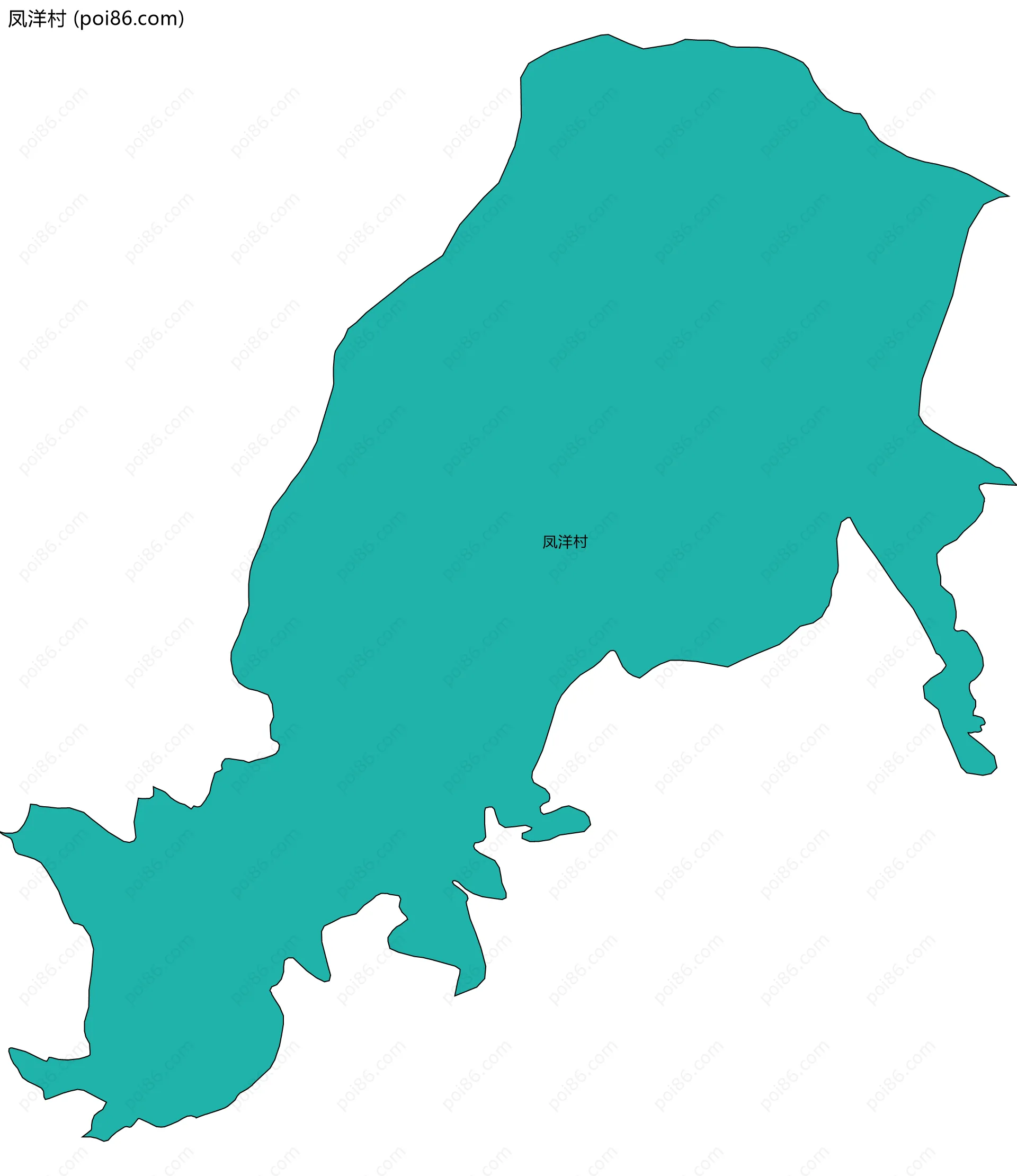 凤洋村边界地图